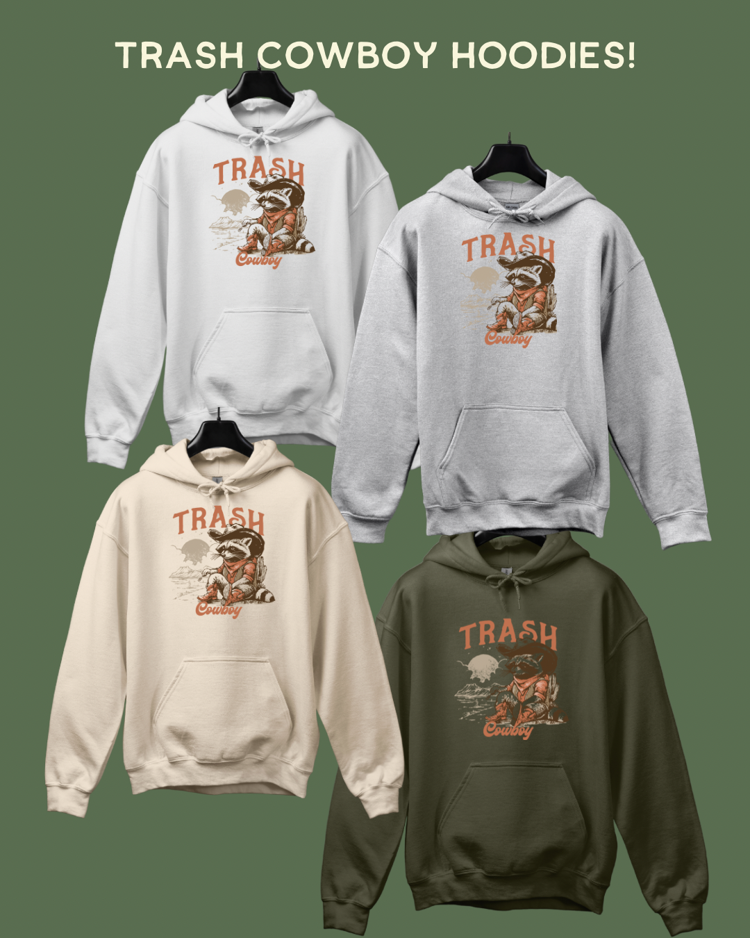 Trash Cowboy Hoodie | Western sweatshirt