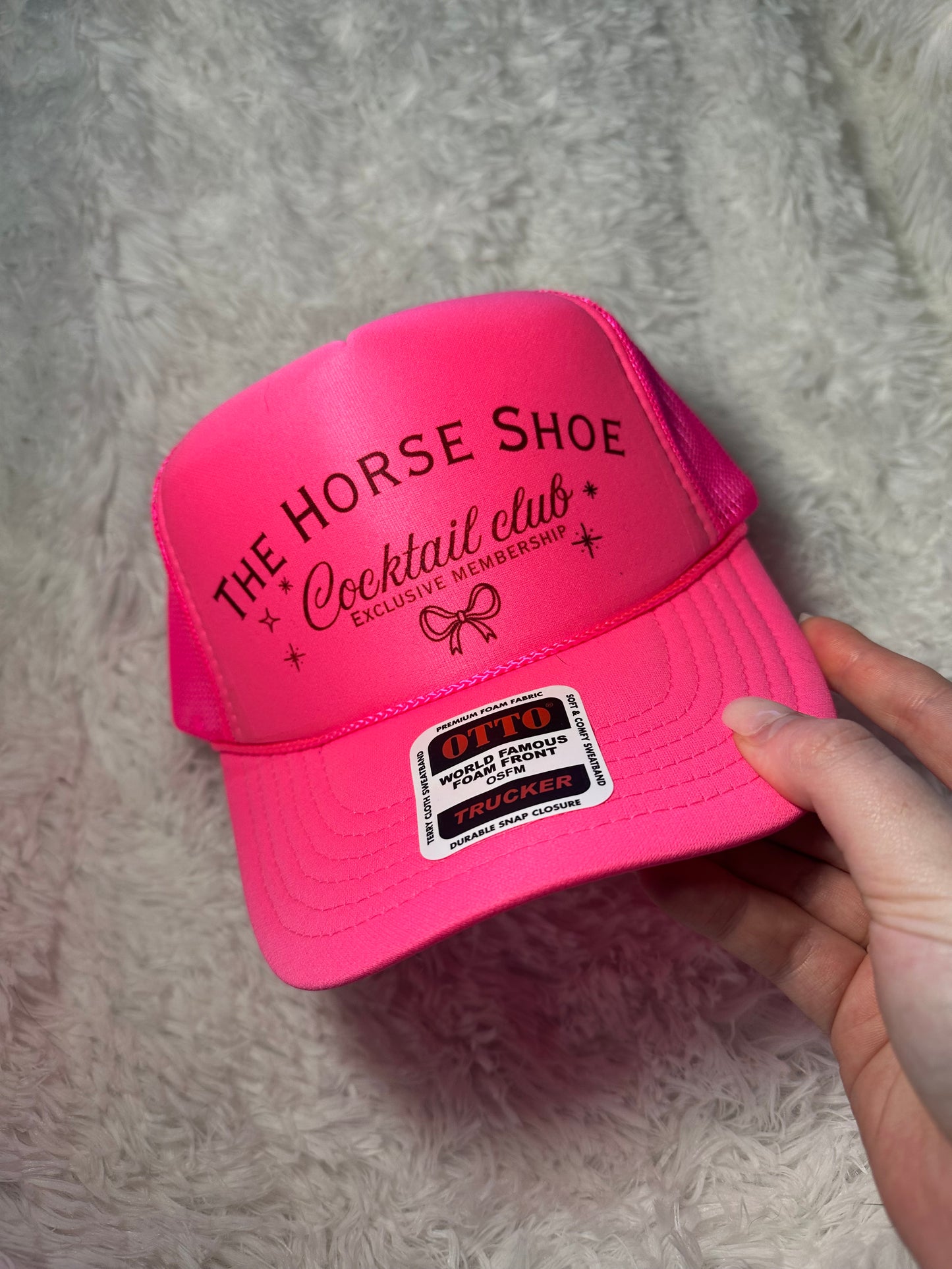 The Horse Shoe Cocktail Club Trucker Hat | Western drink hat