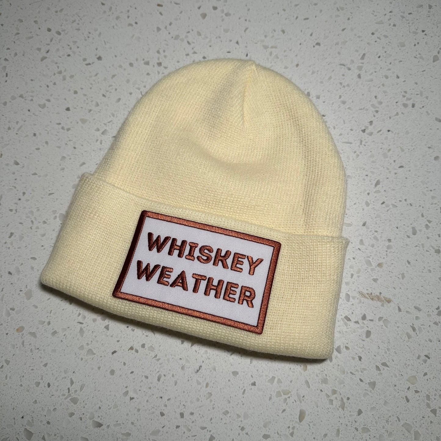 Whiskey weather patch beanies | western beanie