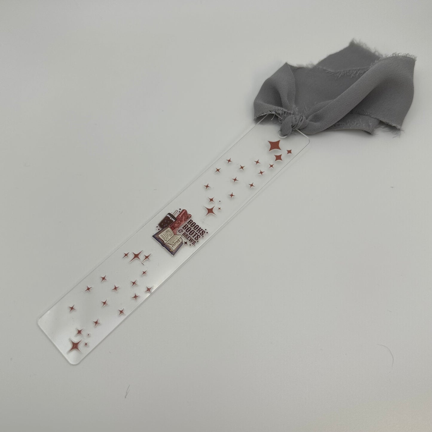 Books Boots and Brews Acrylic Bookmark | Western Bookmark