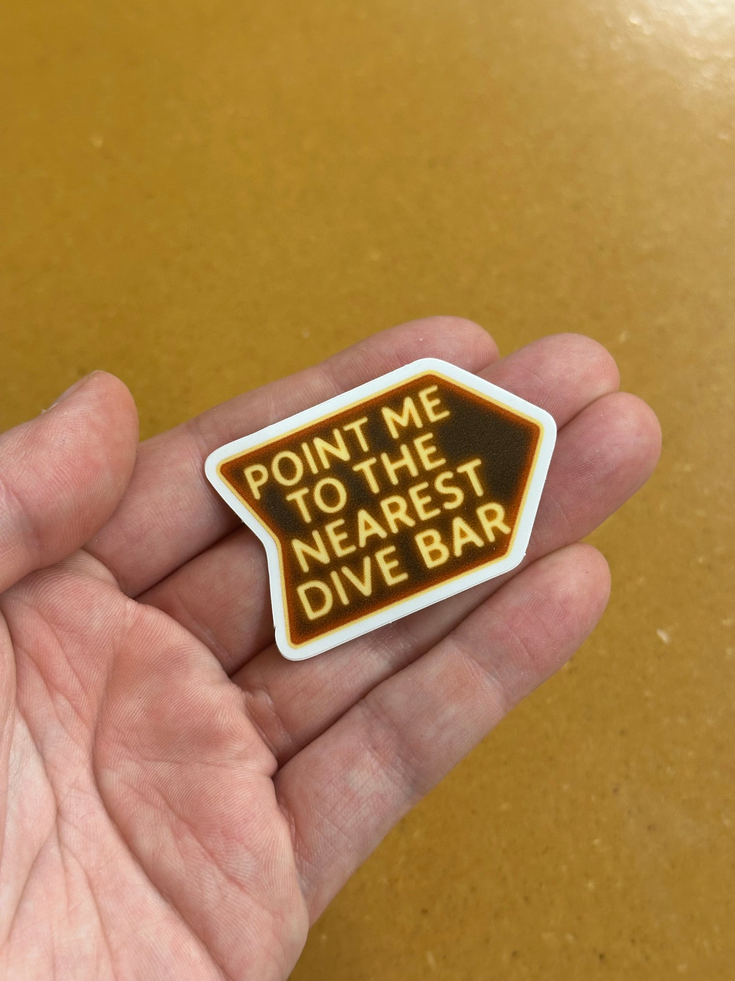 Point me to the nearest dive bar sticker