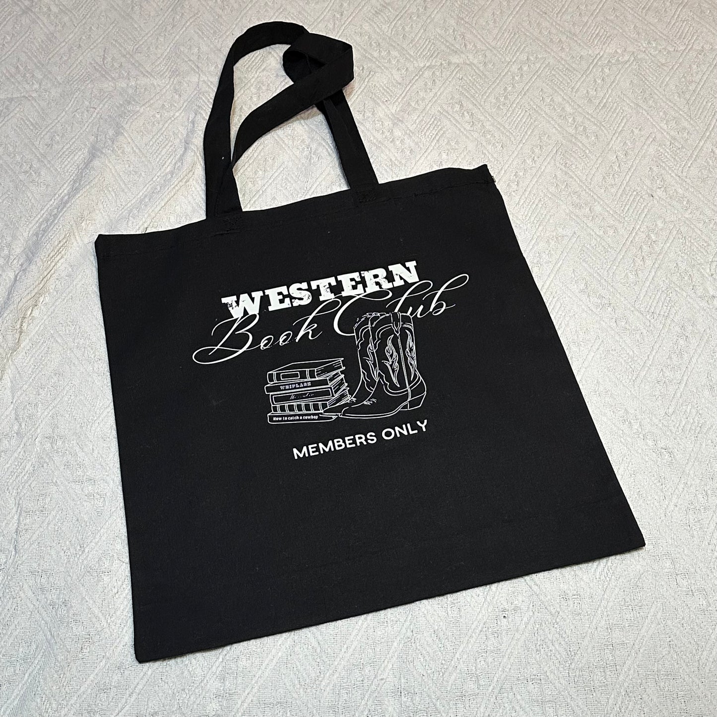 Western book club tote bag | Western tote bag | tote bag | book bag
