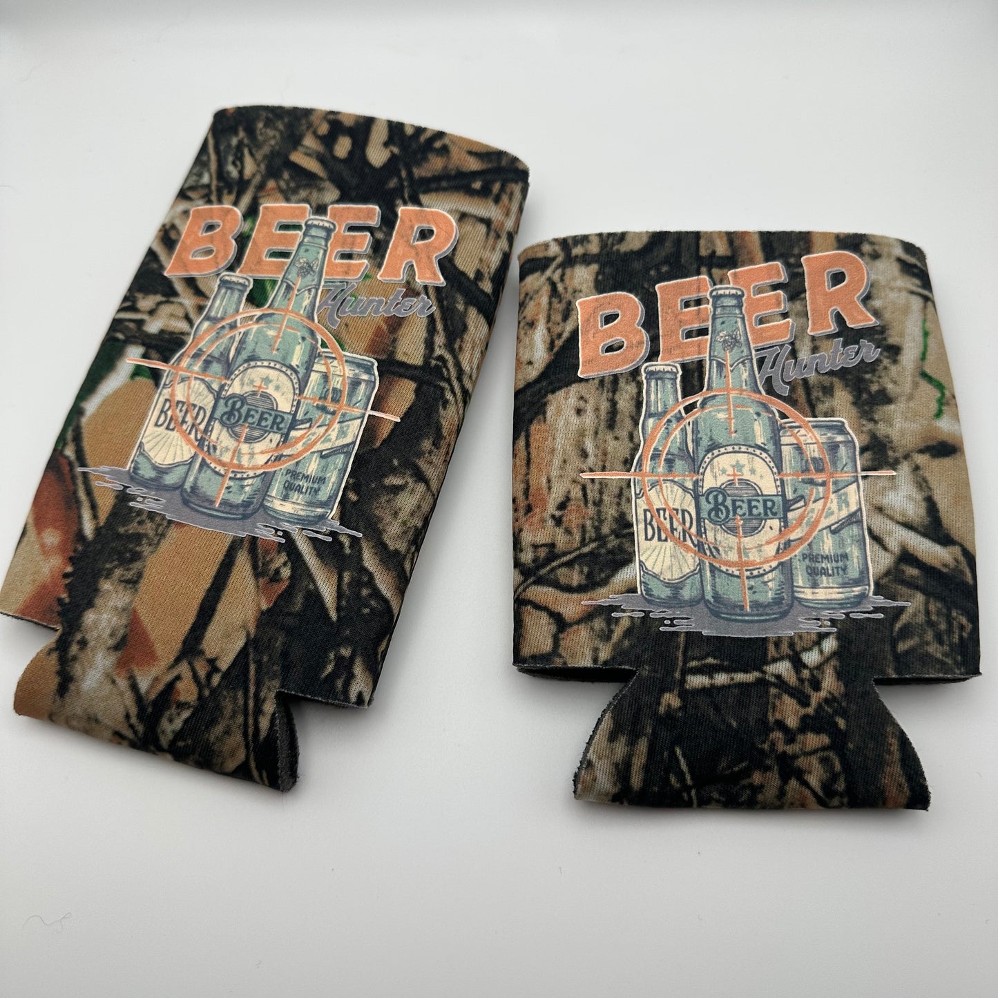 Beer hunter camo can cooler