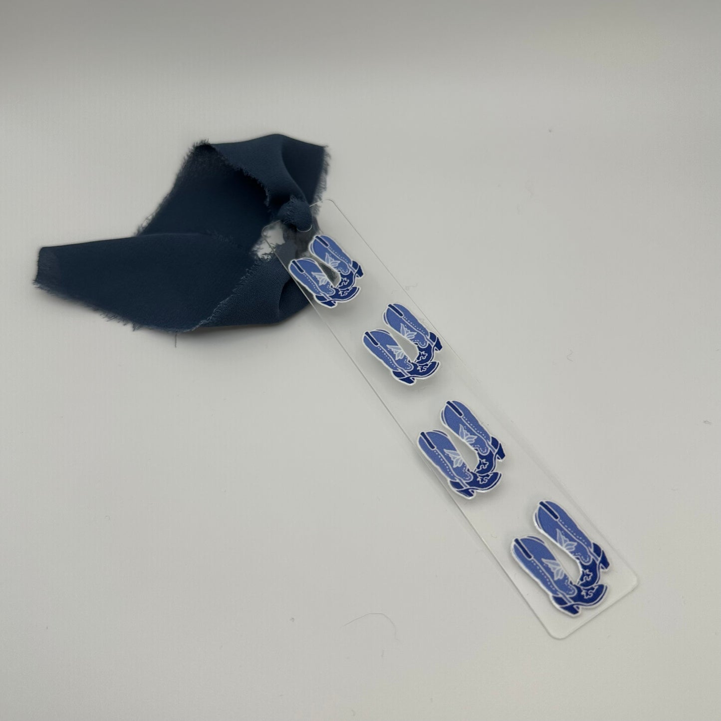 Blue Boots Acrylic Bookmark | Western Bookmark
