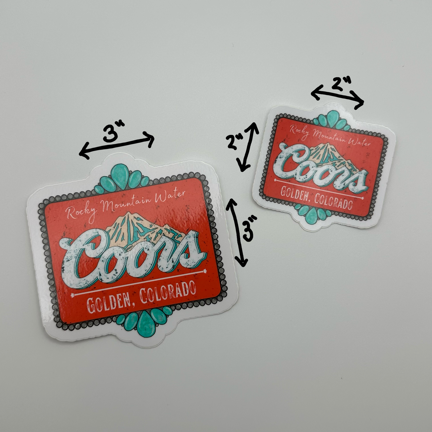 Turquoise Coors Sticker