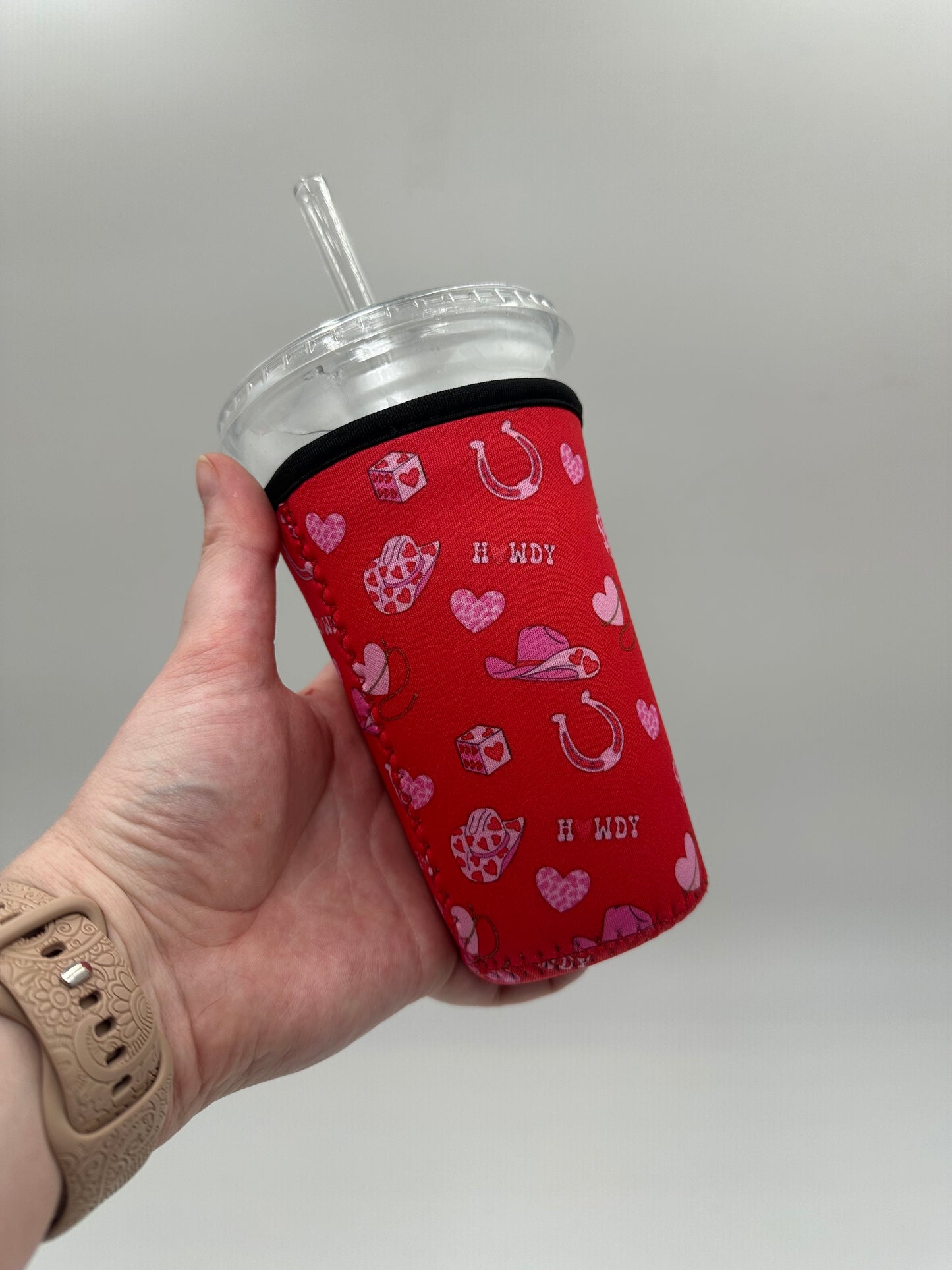 Valentines Howdy Coffee Sleeve