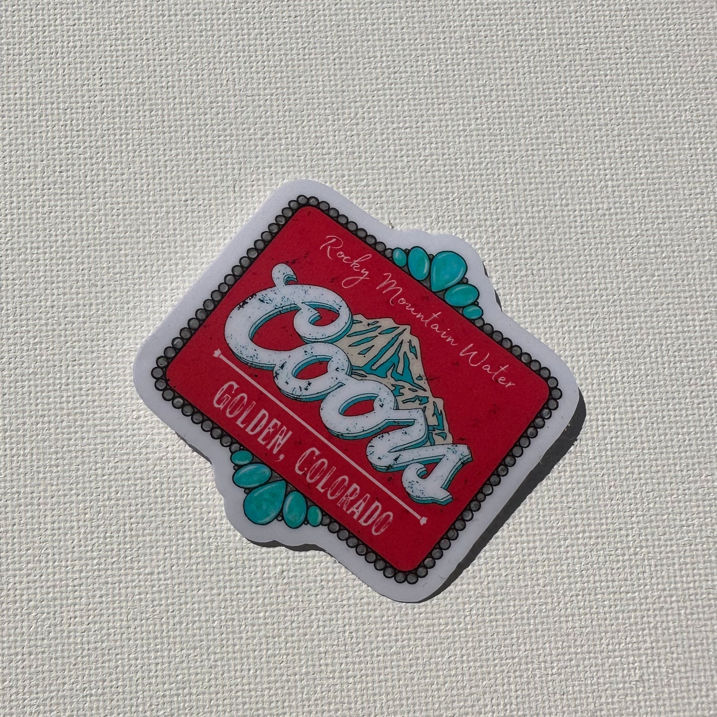 Turquoise Coors Sticker