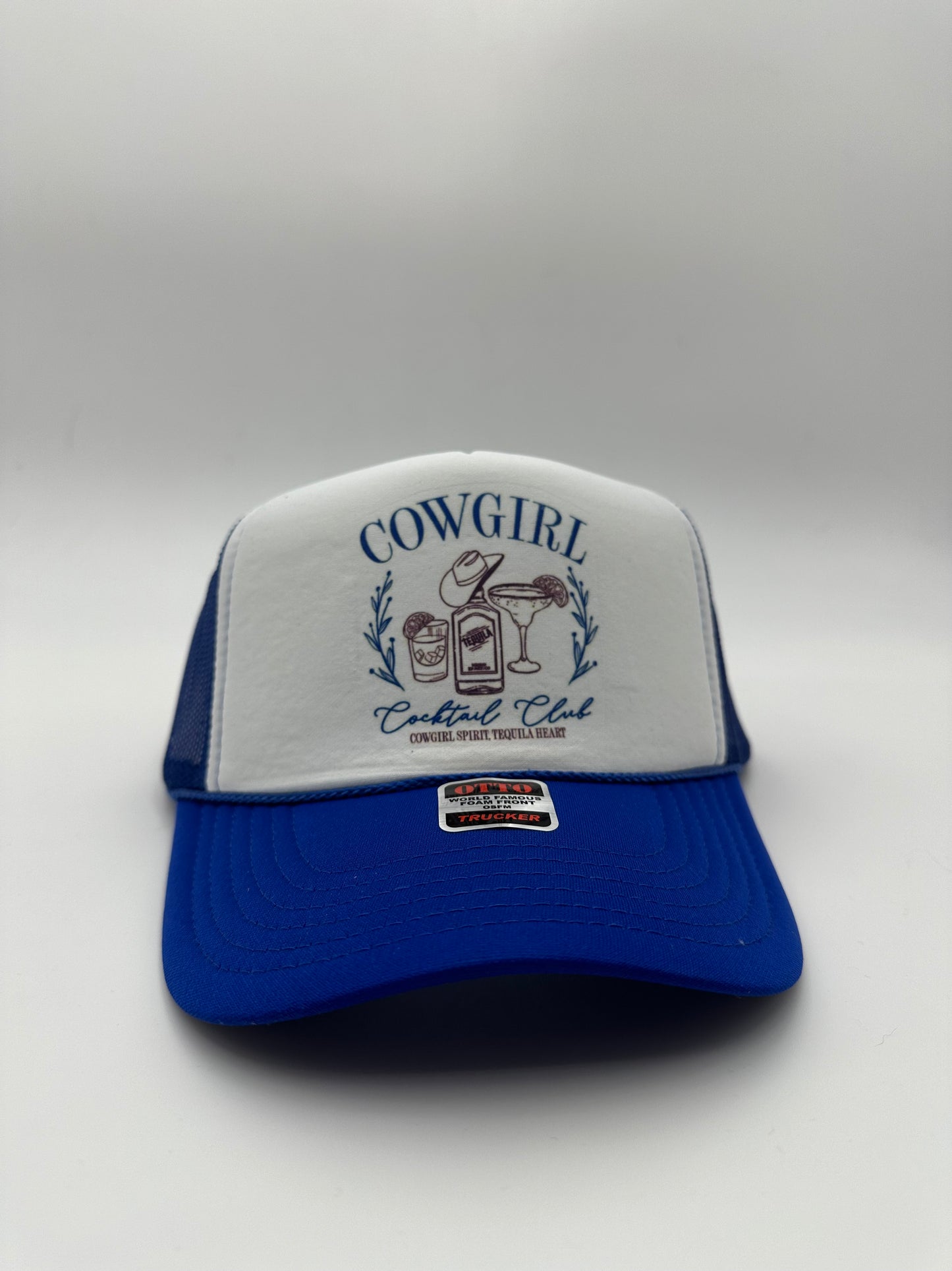 Cowgirl cocktail club trucker hat