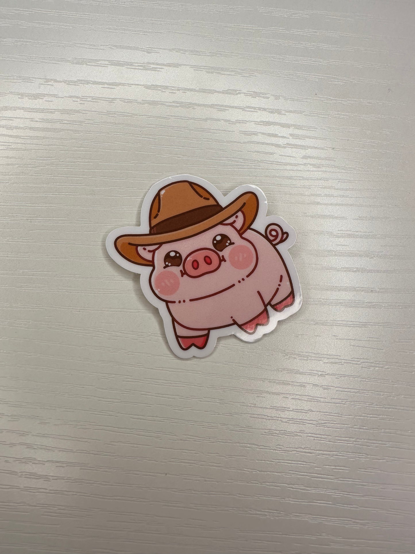 Cowboy piggy sticker