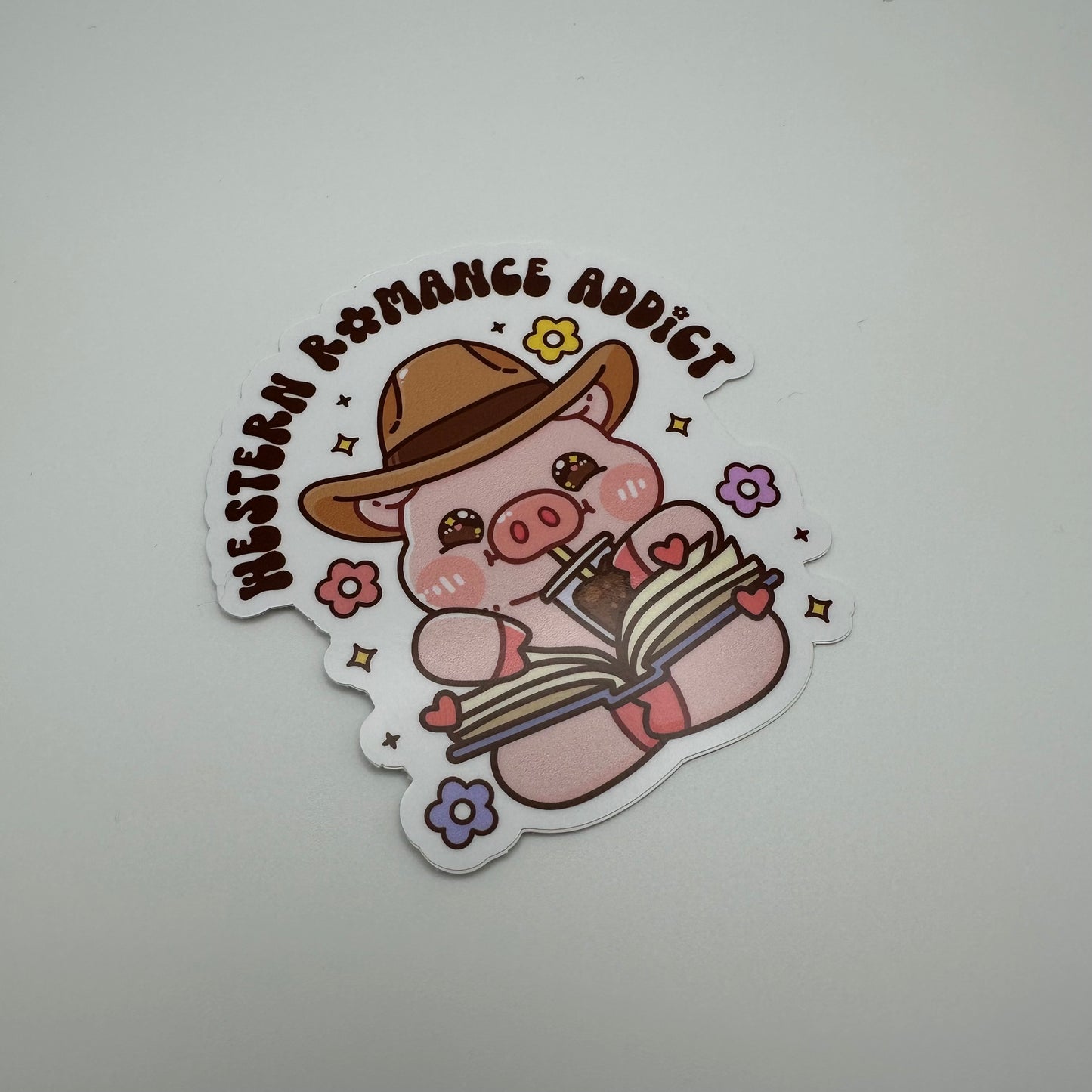 Big Cowboy piggy sticker | coffee sticker | book sticker | western sticker