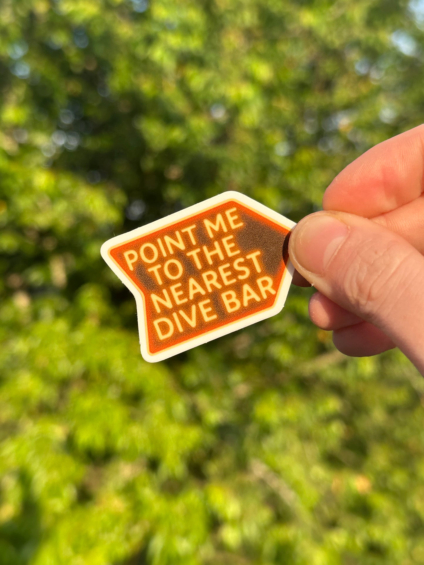 Point me to the nearest dive bar sticker