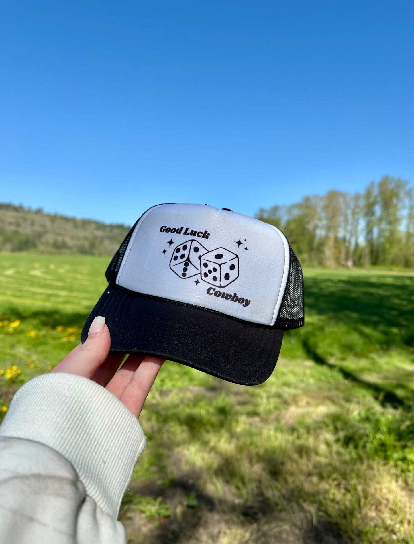 Cowboy dice trucker hat | western trucker hat