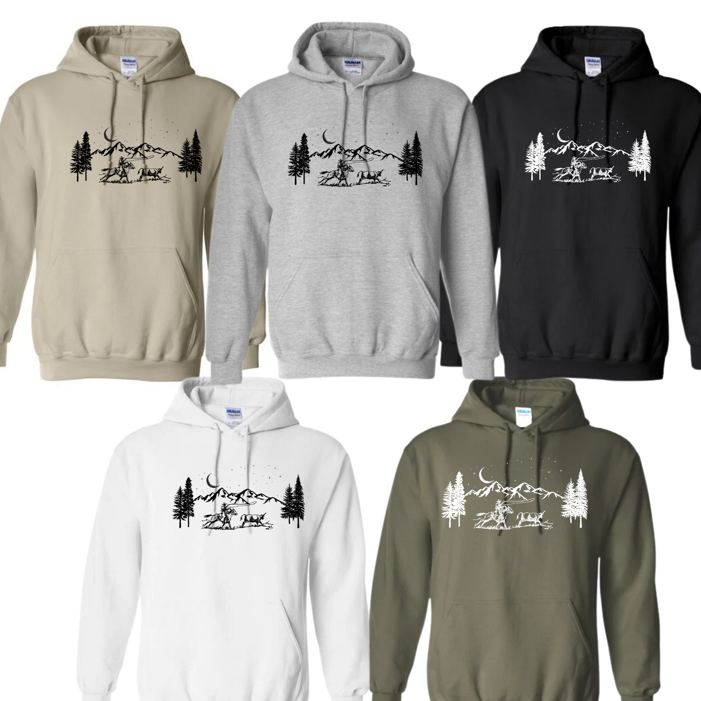 PNW Mountain roping hoodie | Western rodeo sweatshirt