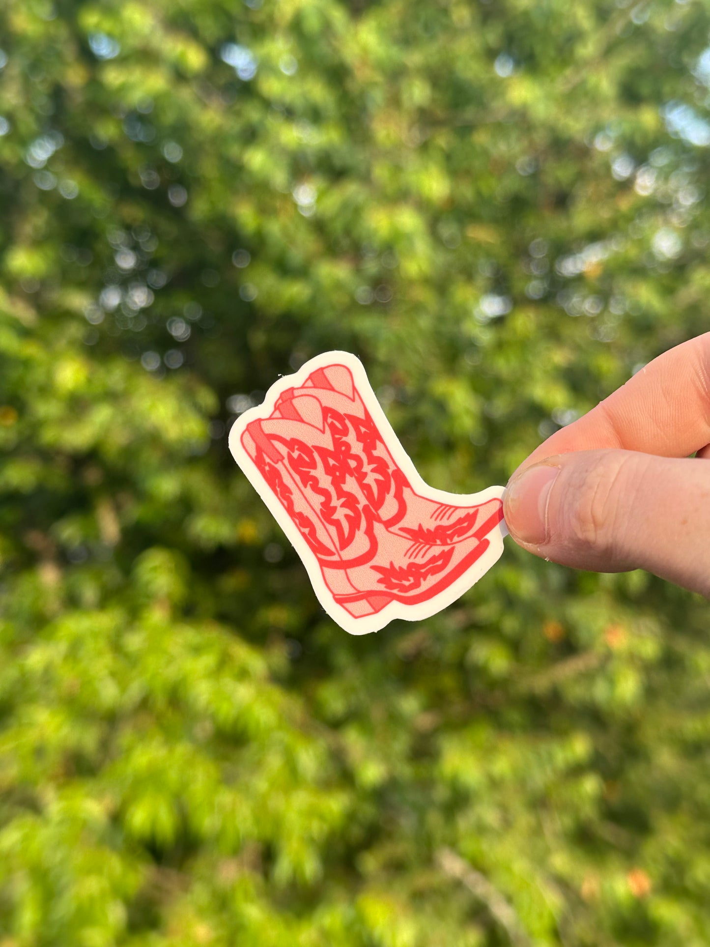 Pink boot sticker