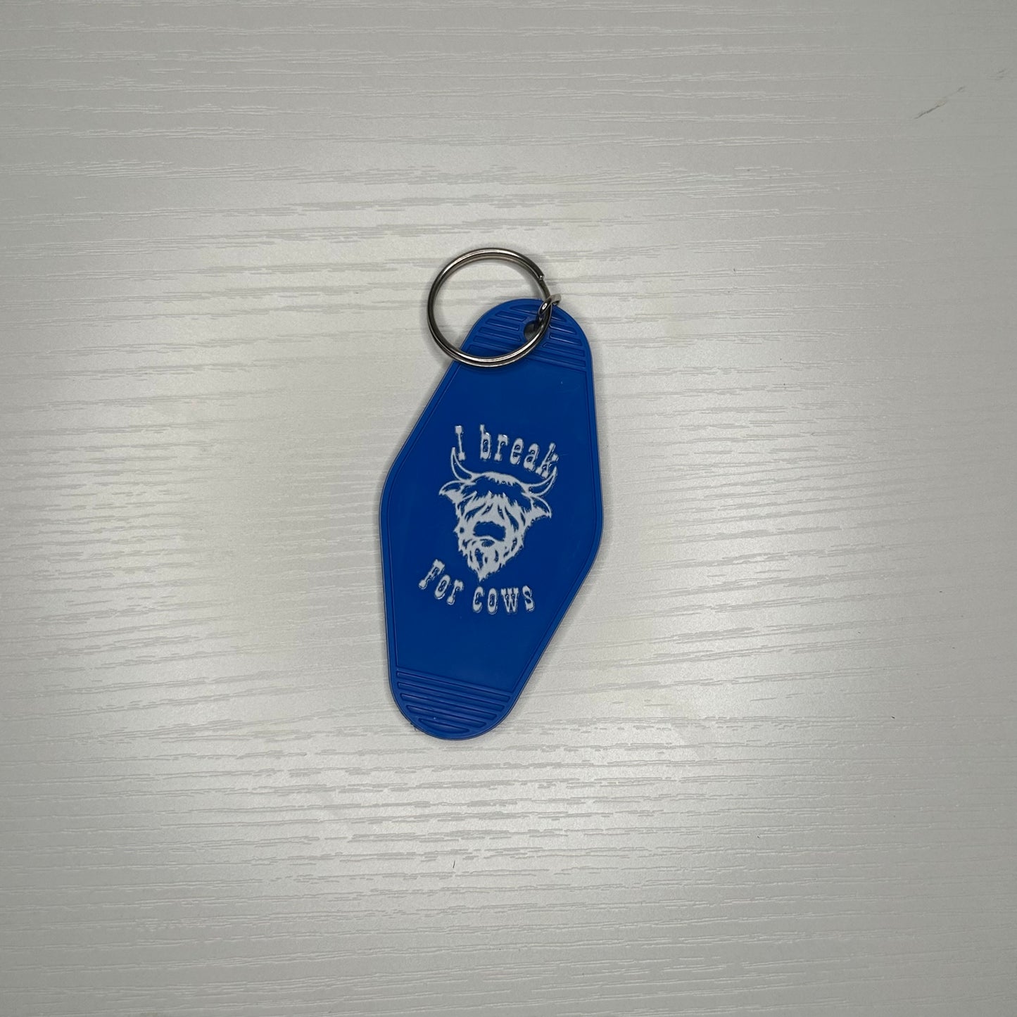 I break for cows Keychain