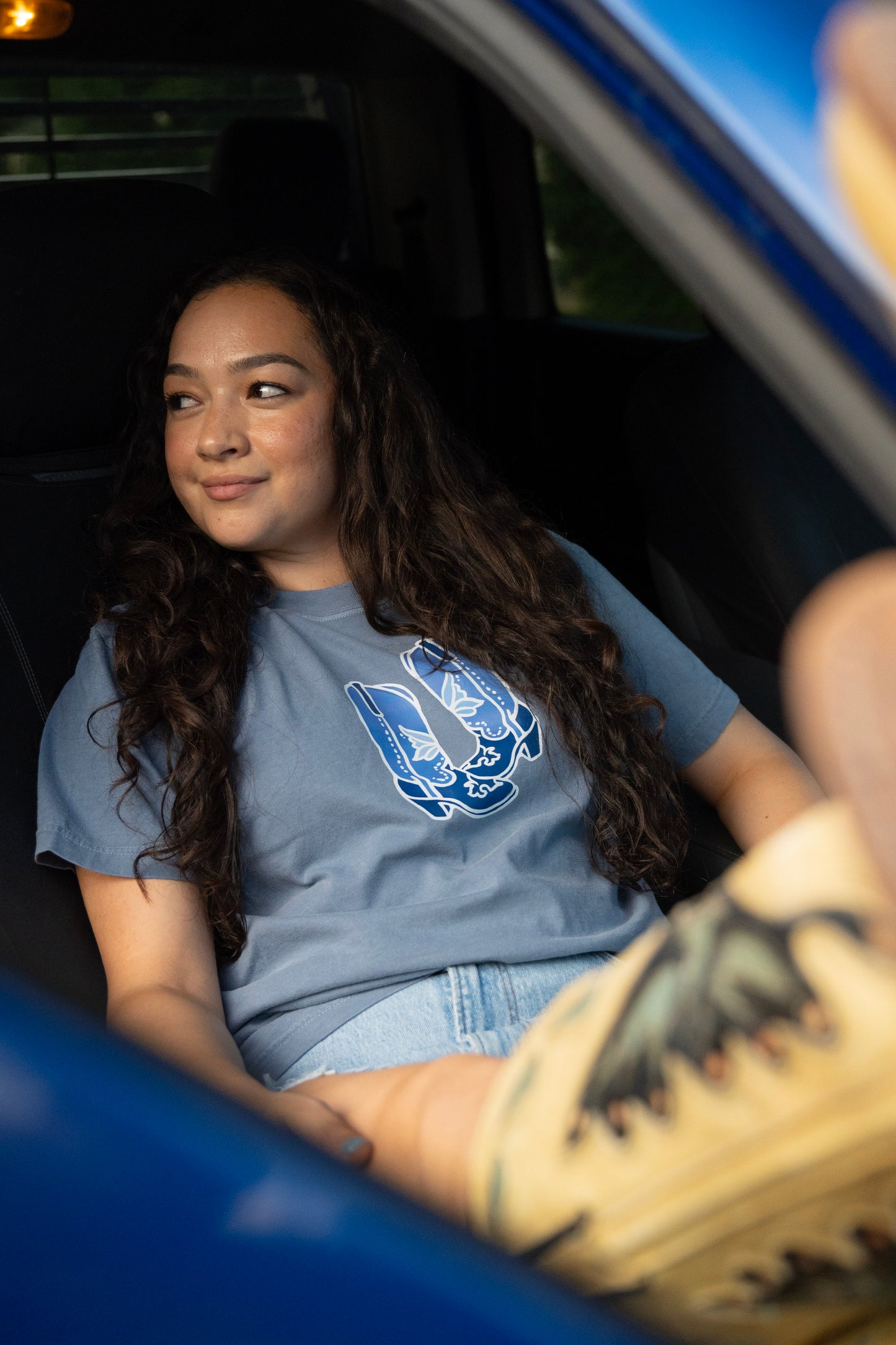Blue Boots Comfort Colors tee | Western T-shirt