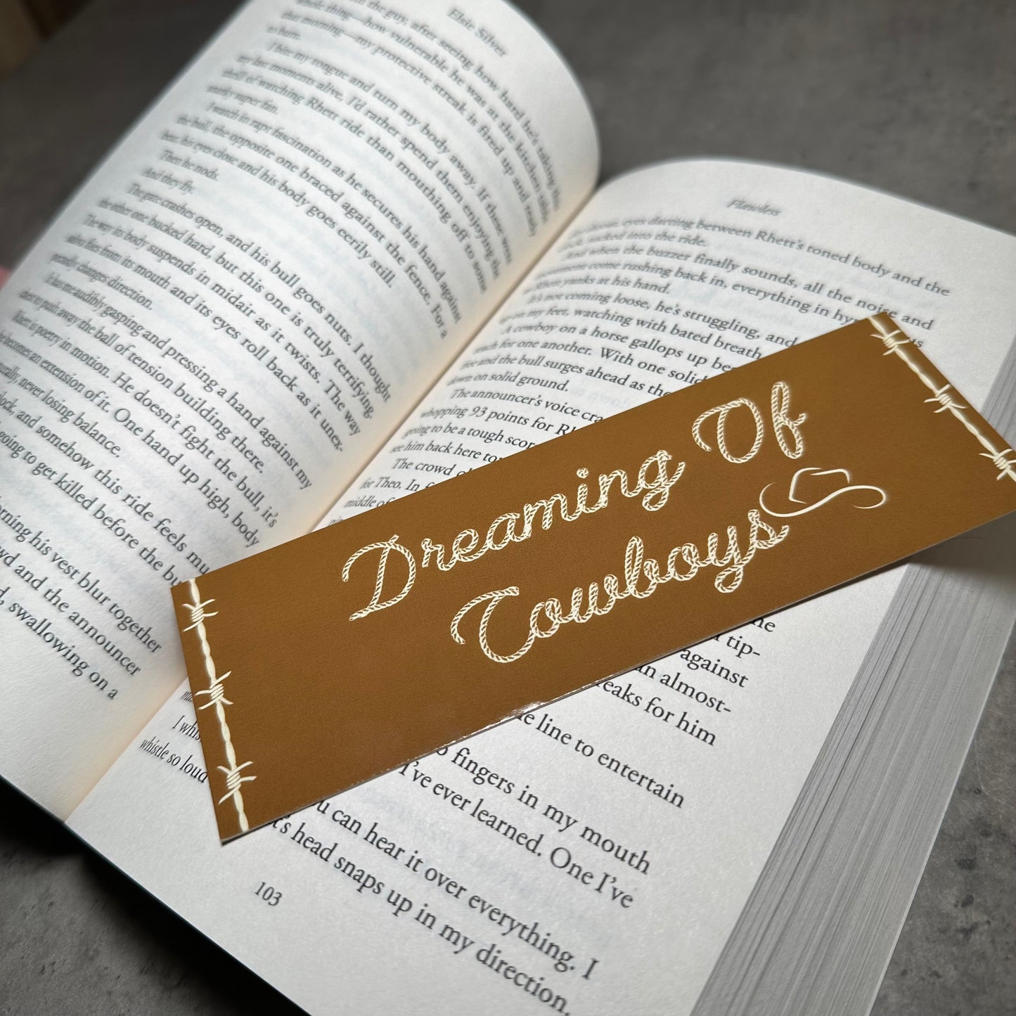 Dreaming of cowboys Paper Bookmark | Western Bookmark