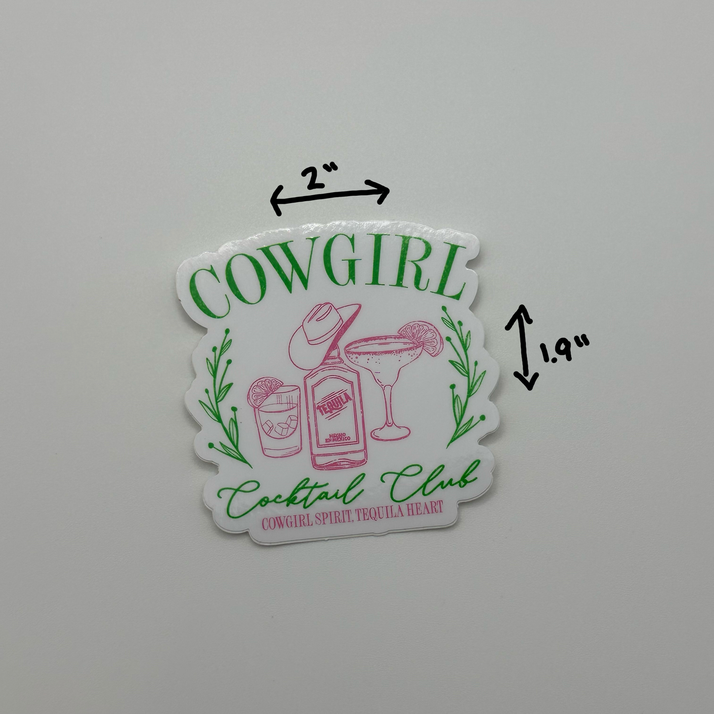 Cowgirl cocktails club sticker