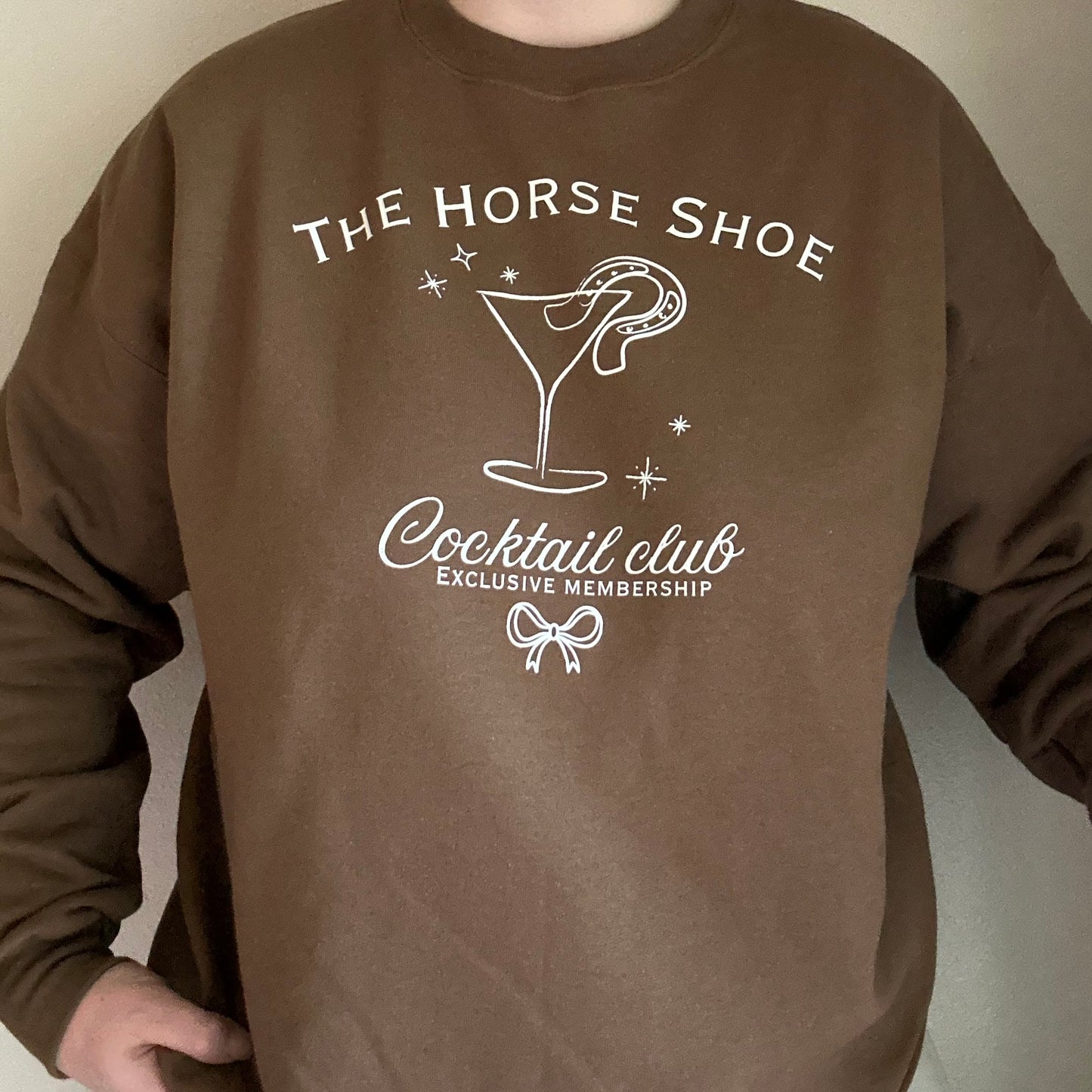 The Horse Shoe Cocktail CLub Crewneck | Western Sweatshirt