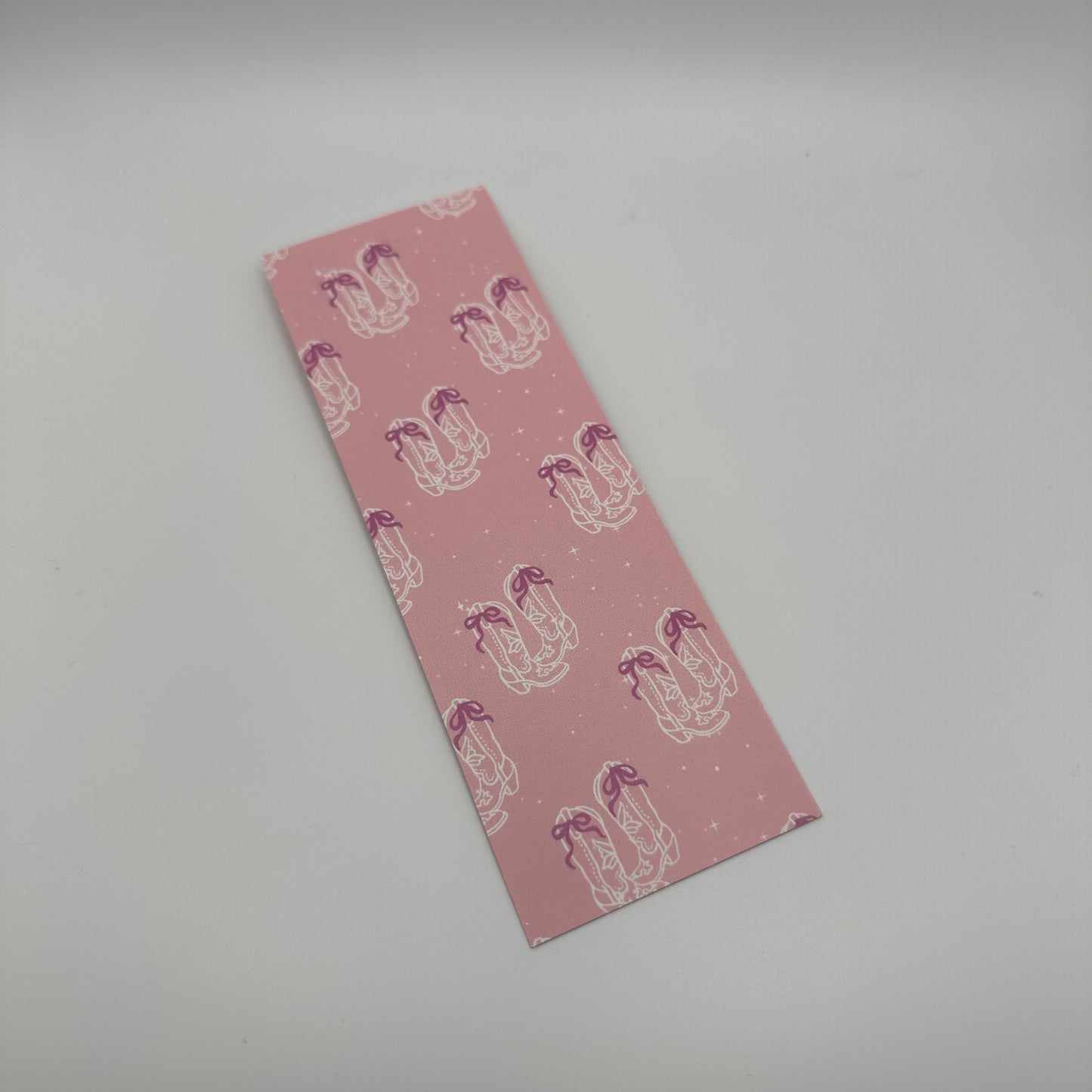 Pink Boots Paper Bookmark | Western Bookmark