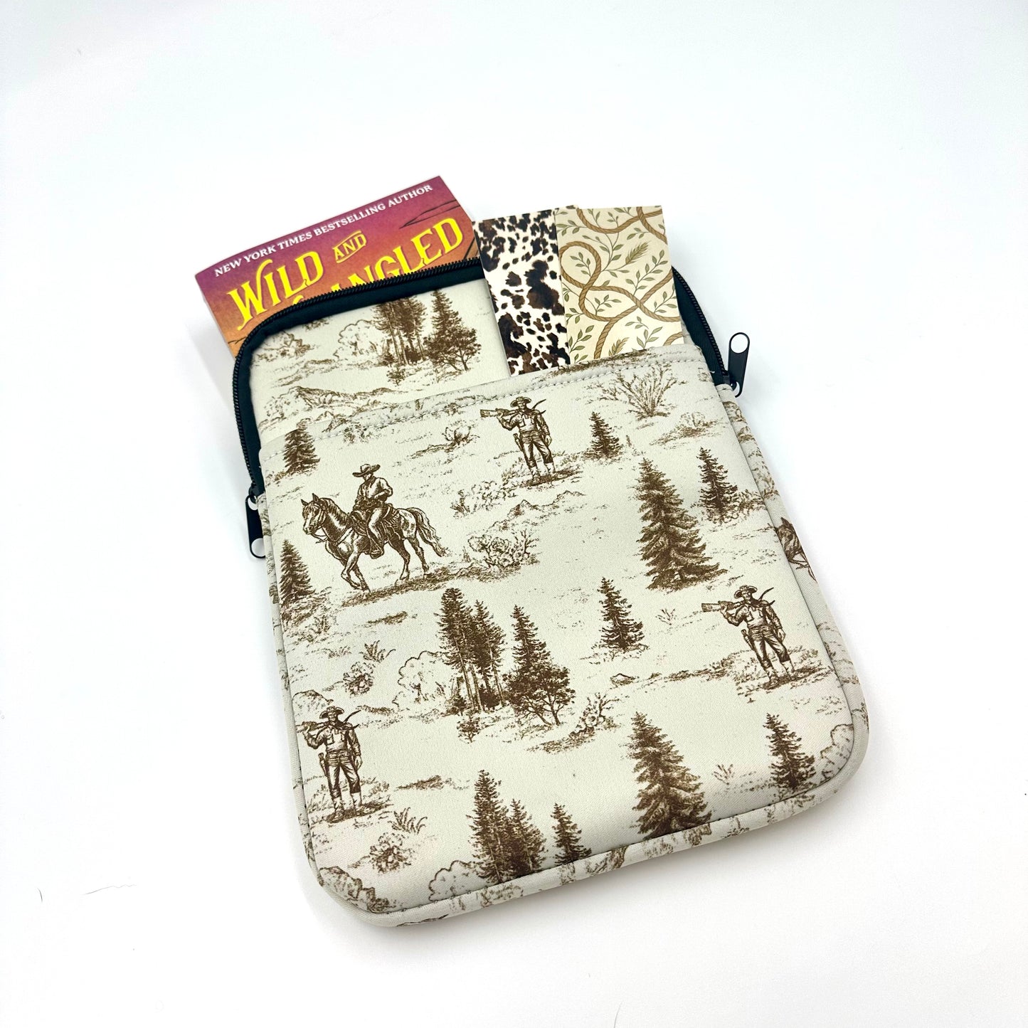 Golden Cowboy Print iPad Sleeve – Western Ranch Design Laptop or Tablet Case