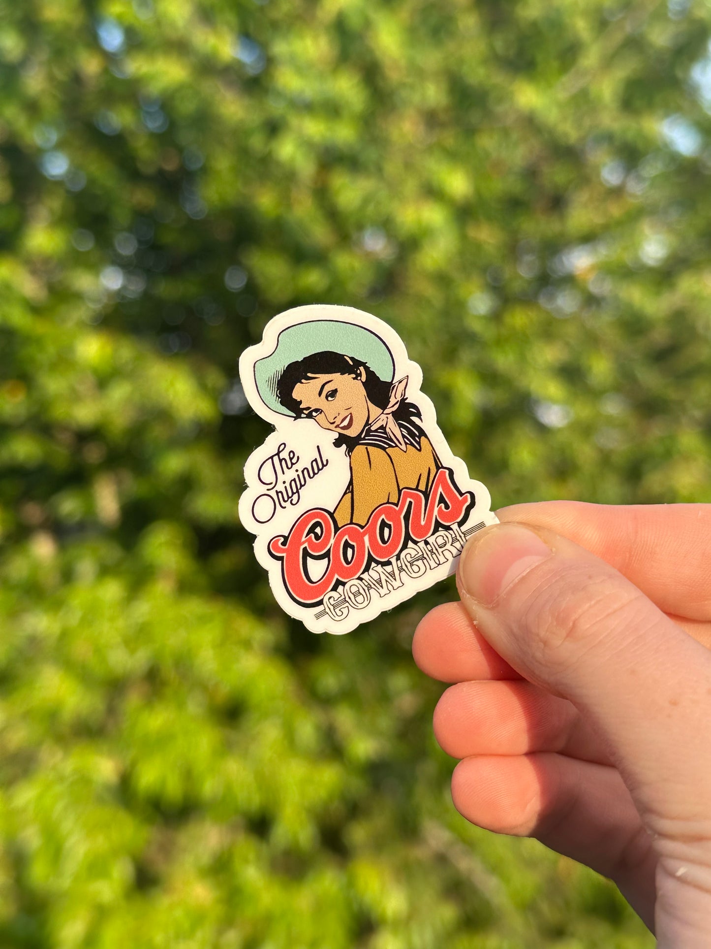 Coors cowgirl sticker