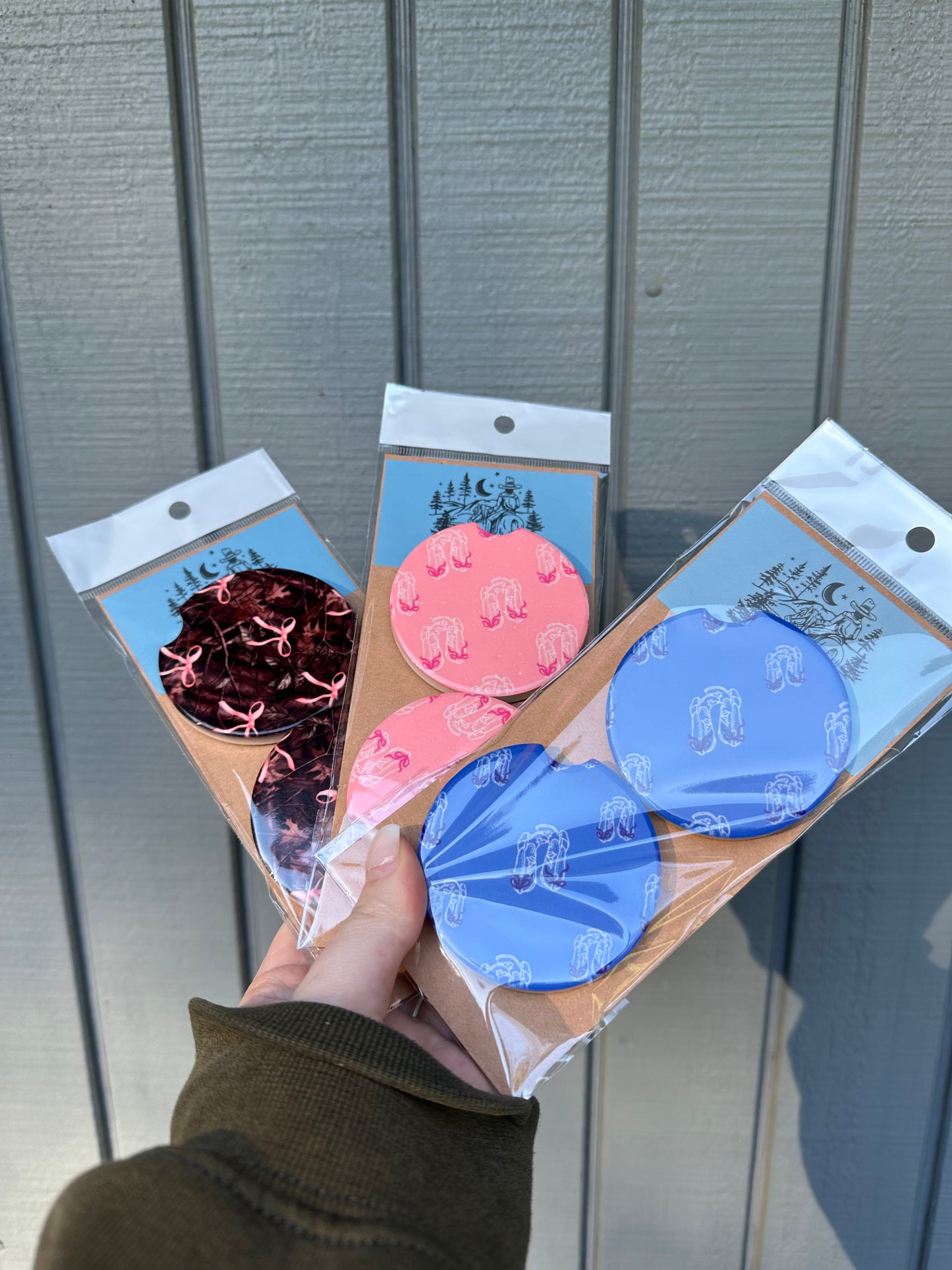 Camo Bow Car Coasters