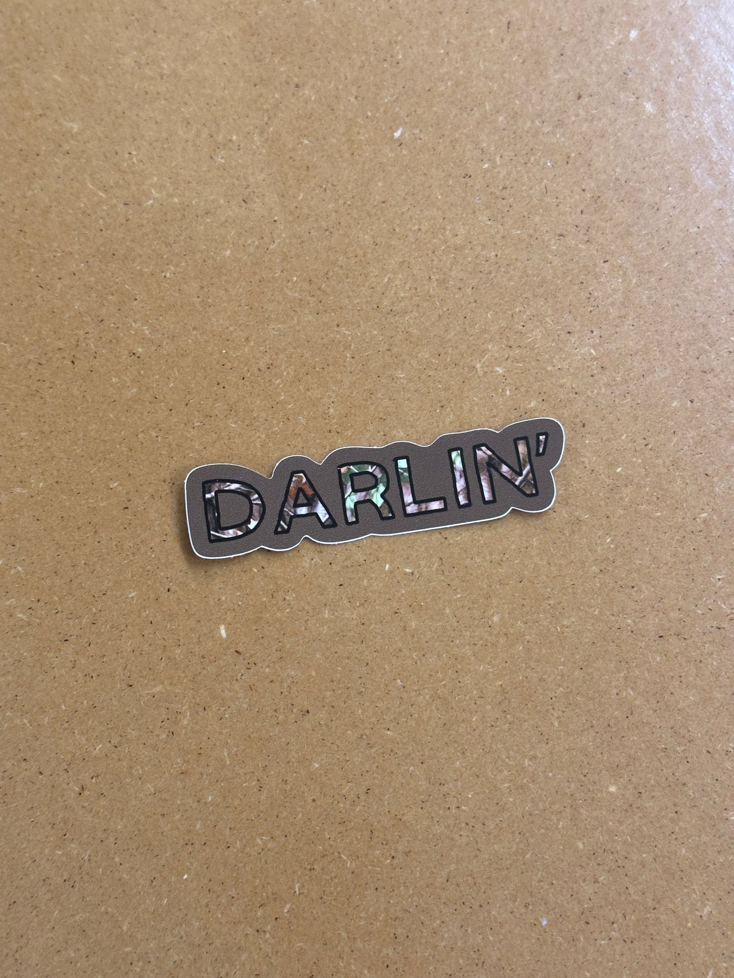 Camo darlin sticker