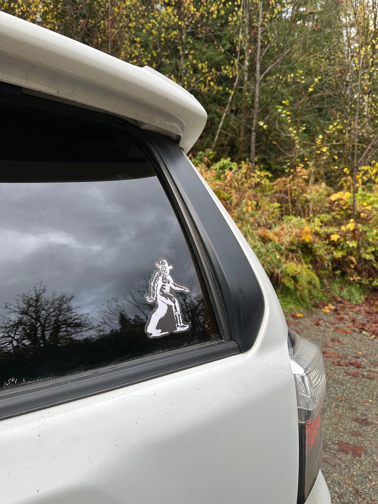 Cowboy Bigfoot bumper sticker | western car sticker