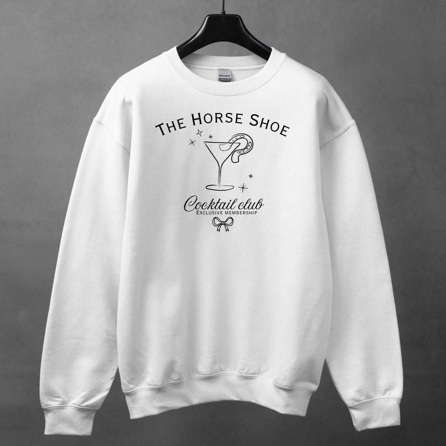 The Horse Shoe Cocktail CLub Crewneck | Western Sweatshirt
