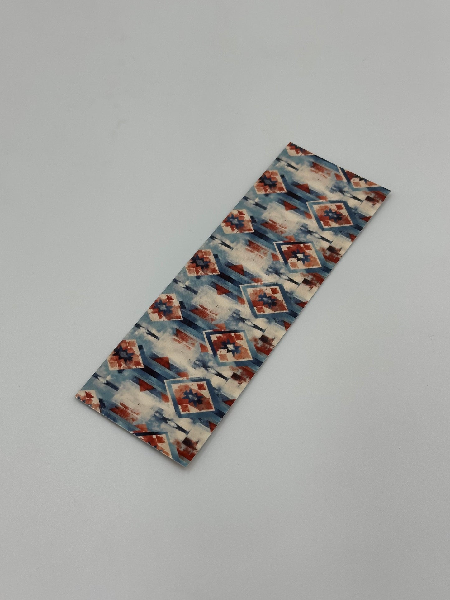 Blue aztec Paper Bookmark | Western Bookmark