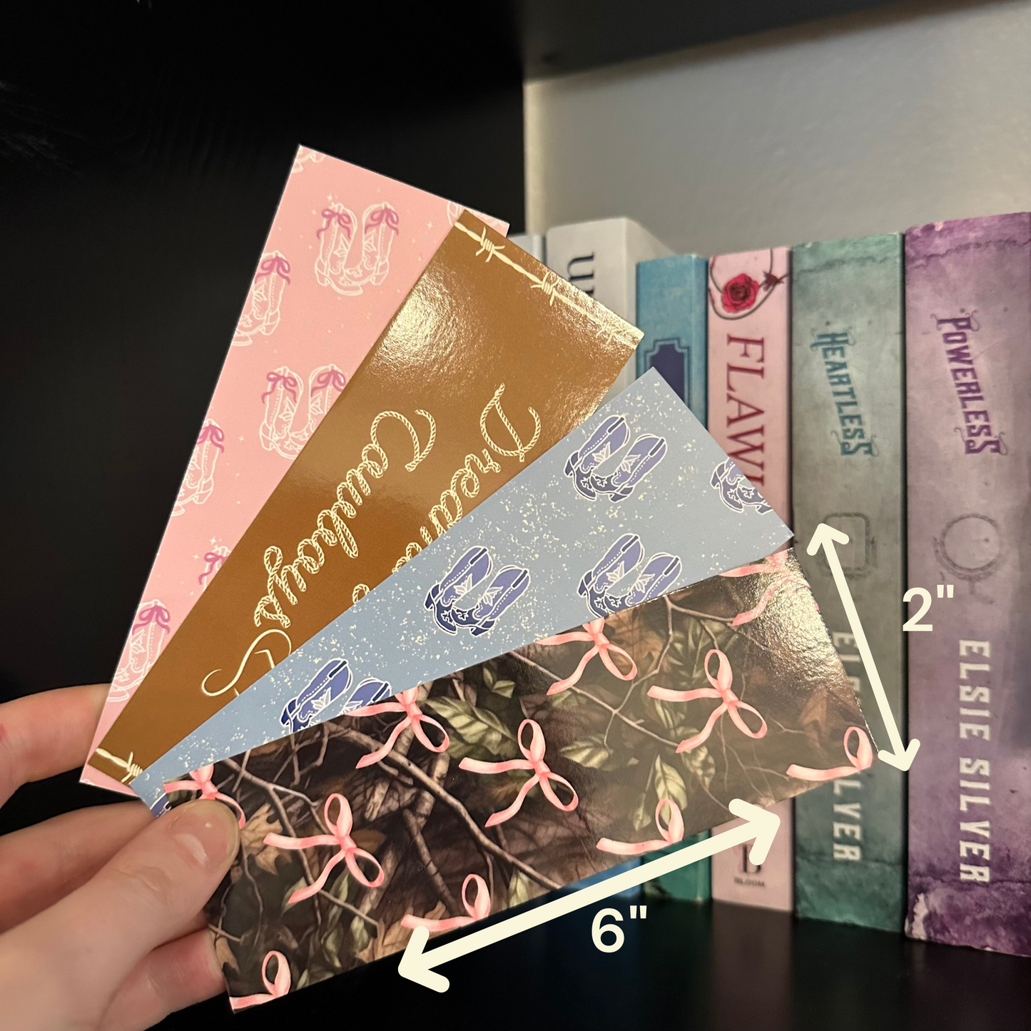 Pink Boots Paper Bookmark | Western Bookmark
