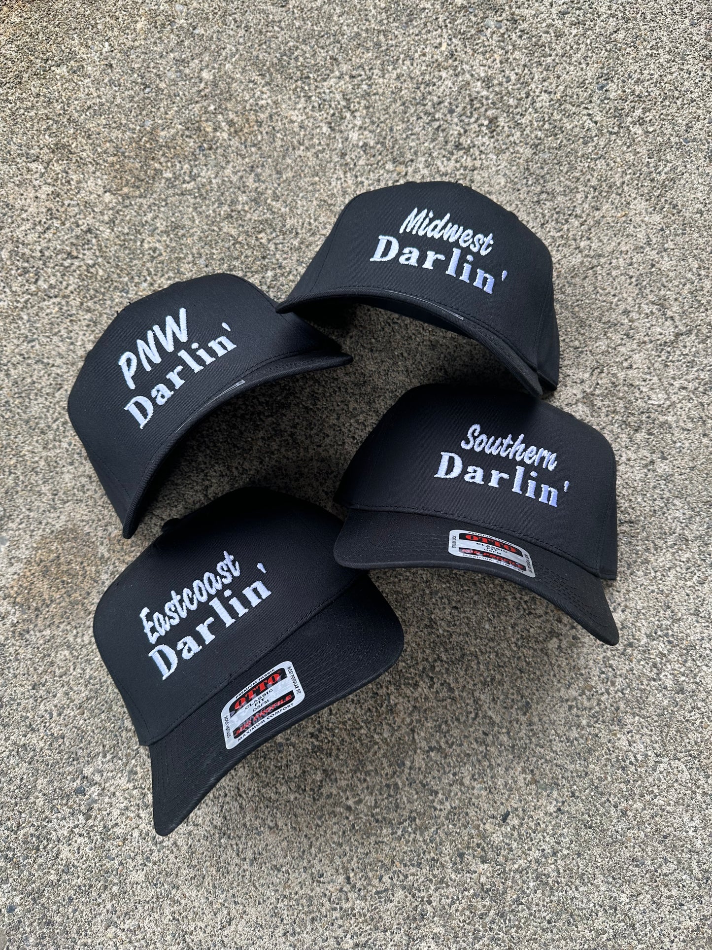 Darlin’ Trucker Hats – PNW, Midwest, Southern & East Coast Embroidered Caps