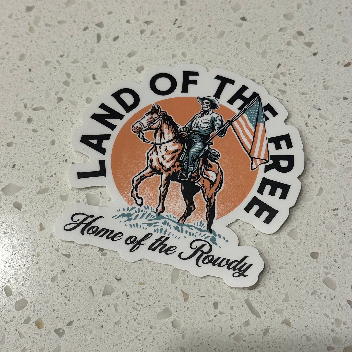 Land of the free bumper sticker | western car sticker