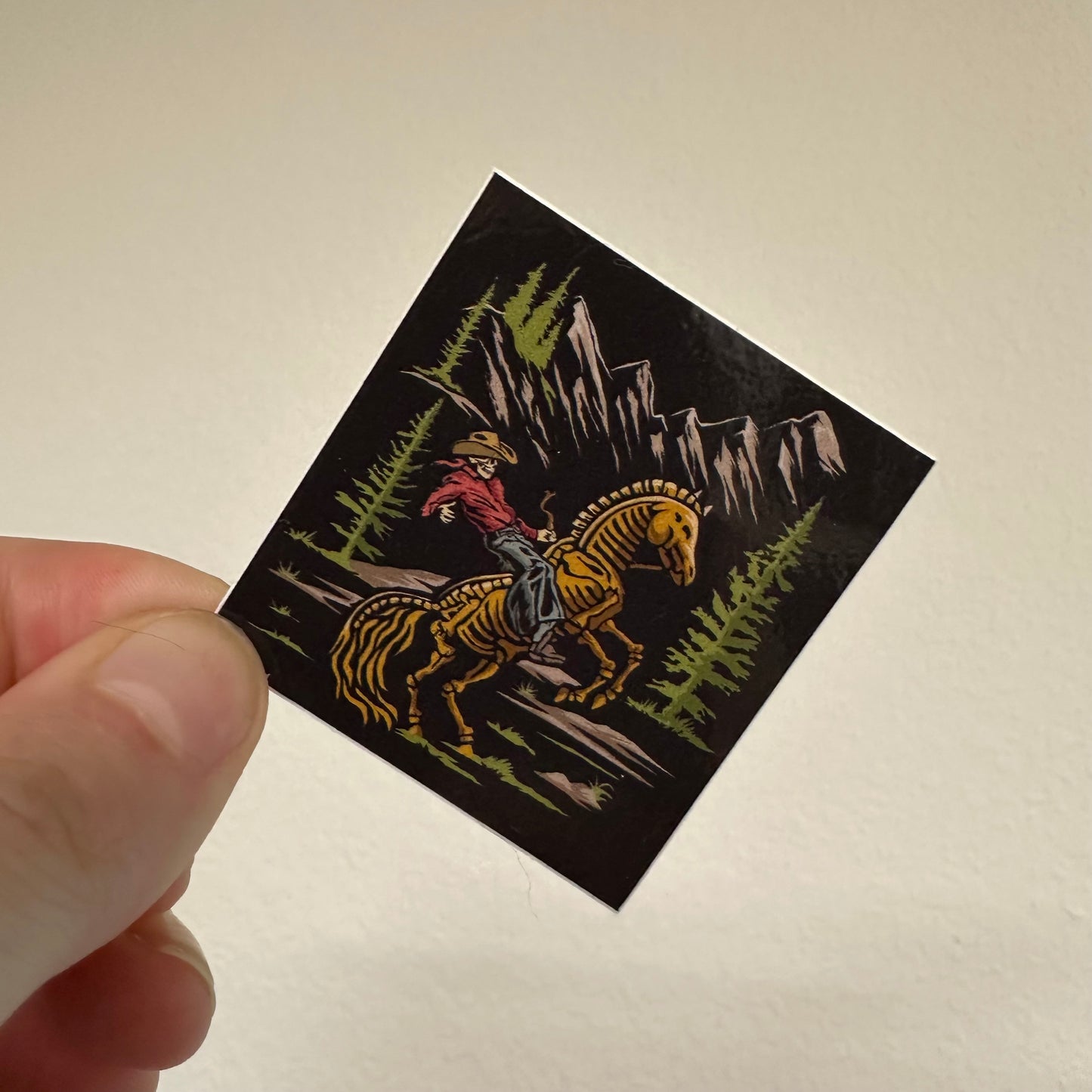 Mountain cowboy sticker