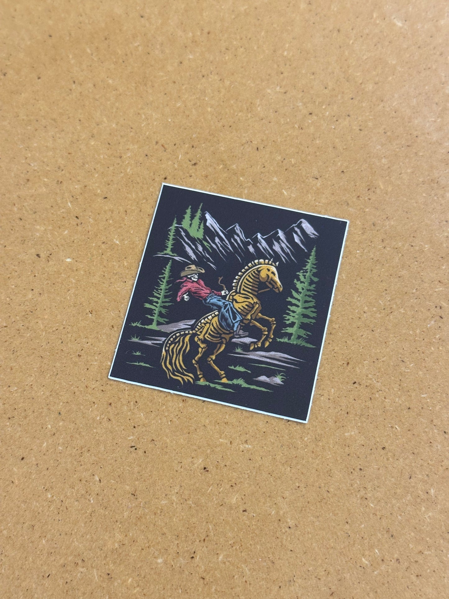 Mountain cowboy sticker