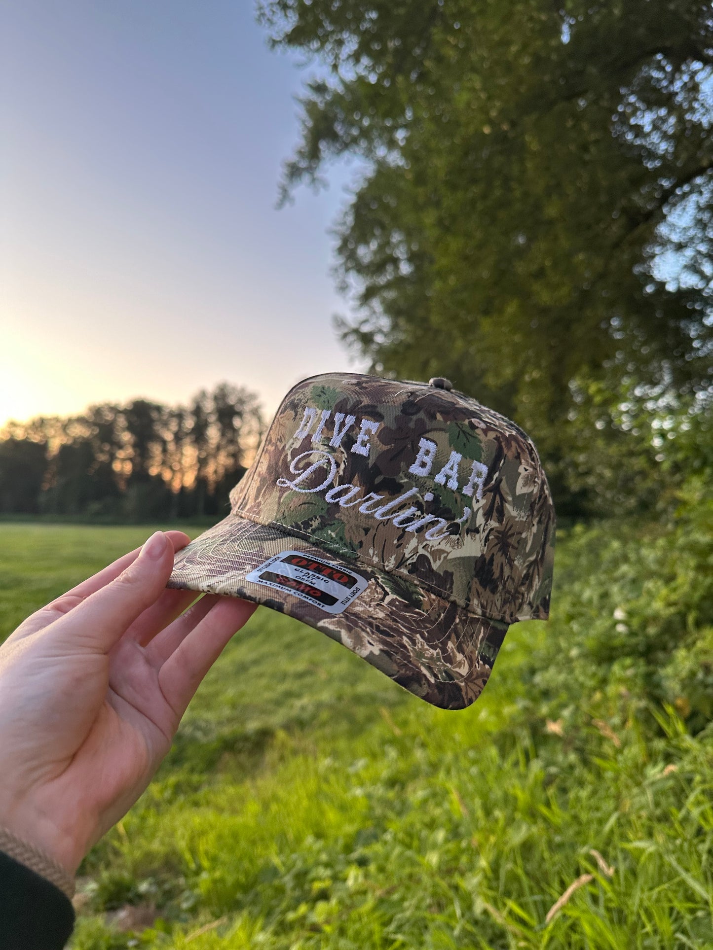 Dive bar darlin’ embroidered trucker hat!