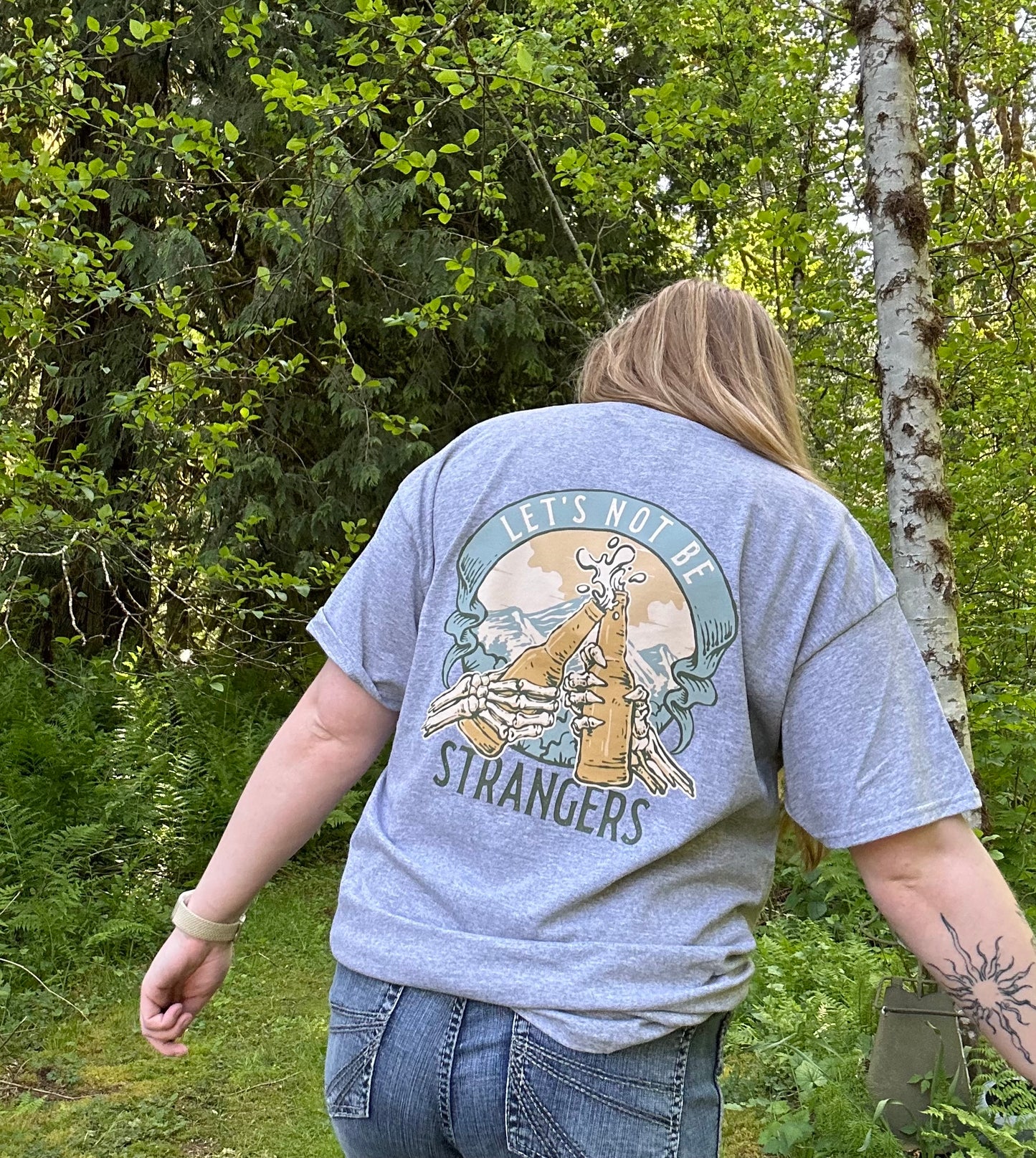 Lets not be Strangers mountain Tee | Western Beer tee