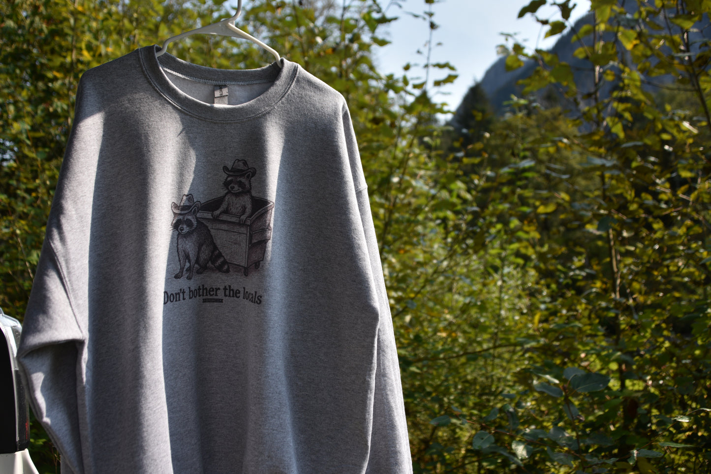Don’t Bother the Locals Raccoon Crewneck – Western Graphic Gildan Unisex