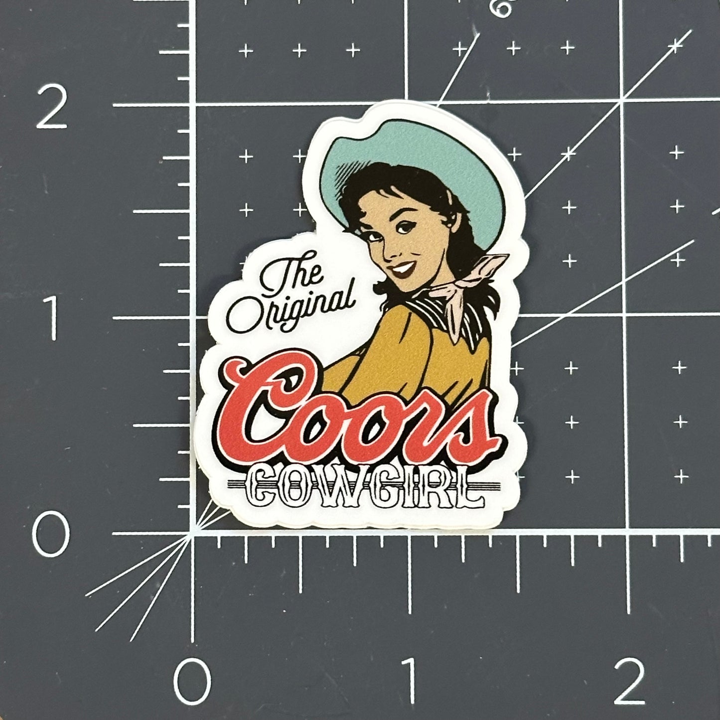 Coors cowgirl sticker