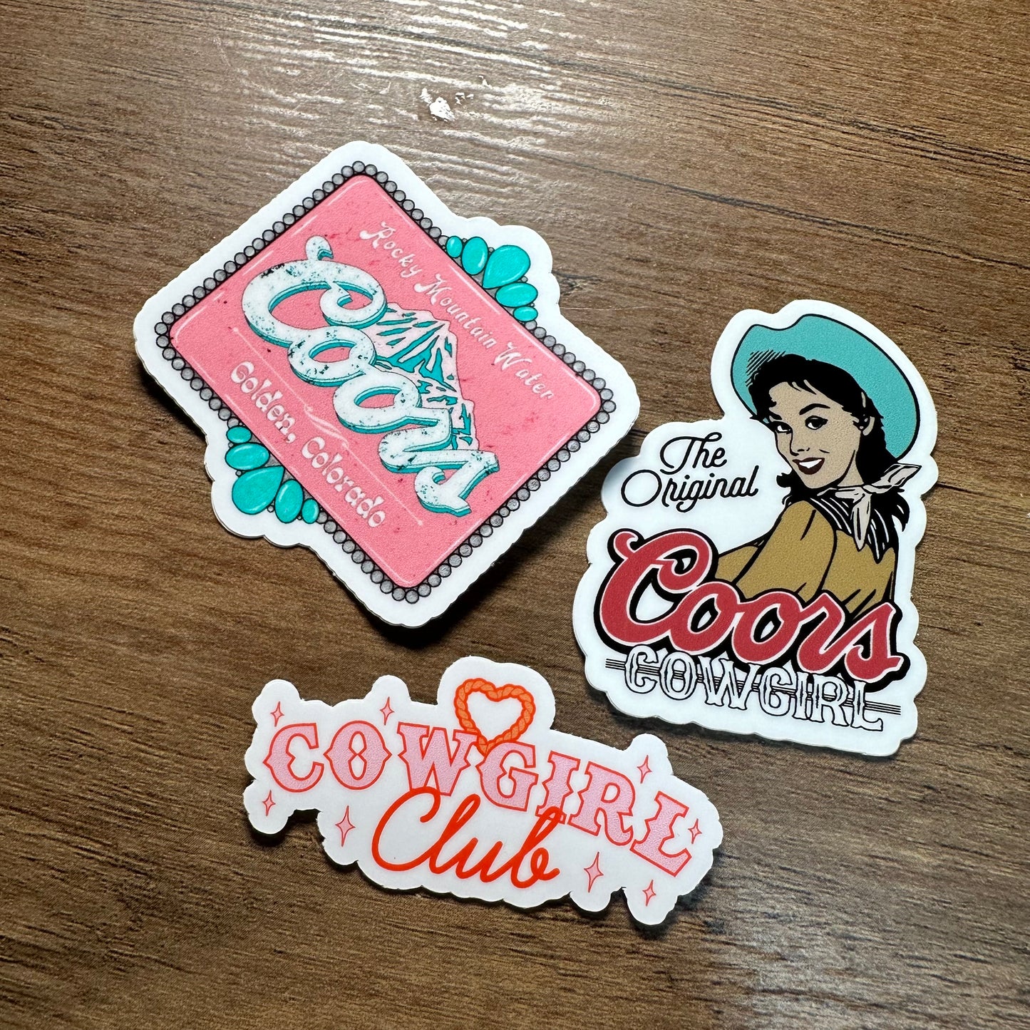Coors cowgirl sticker pack