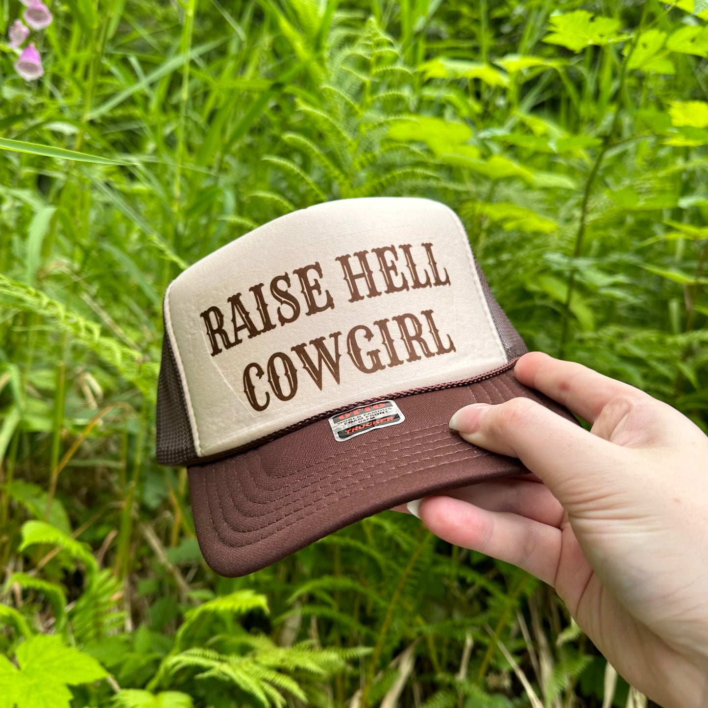 Raise Hell Cowgirl Trucker hat