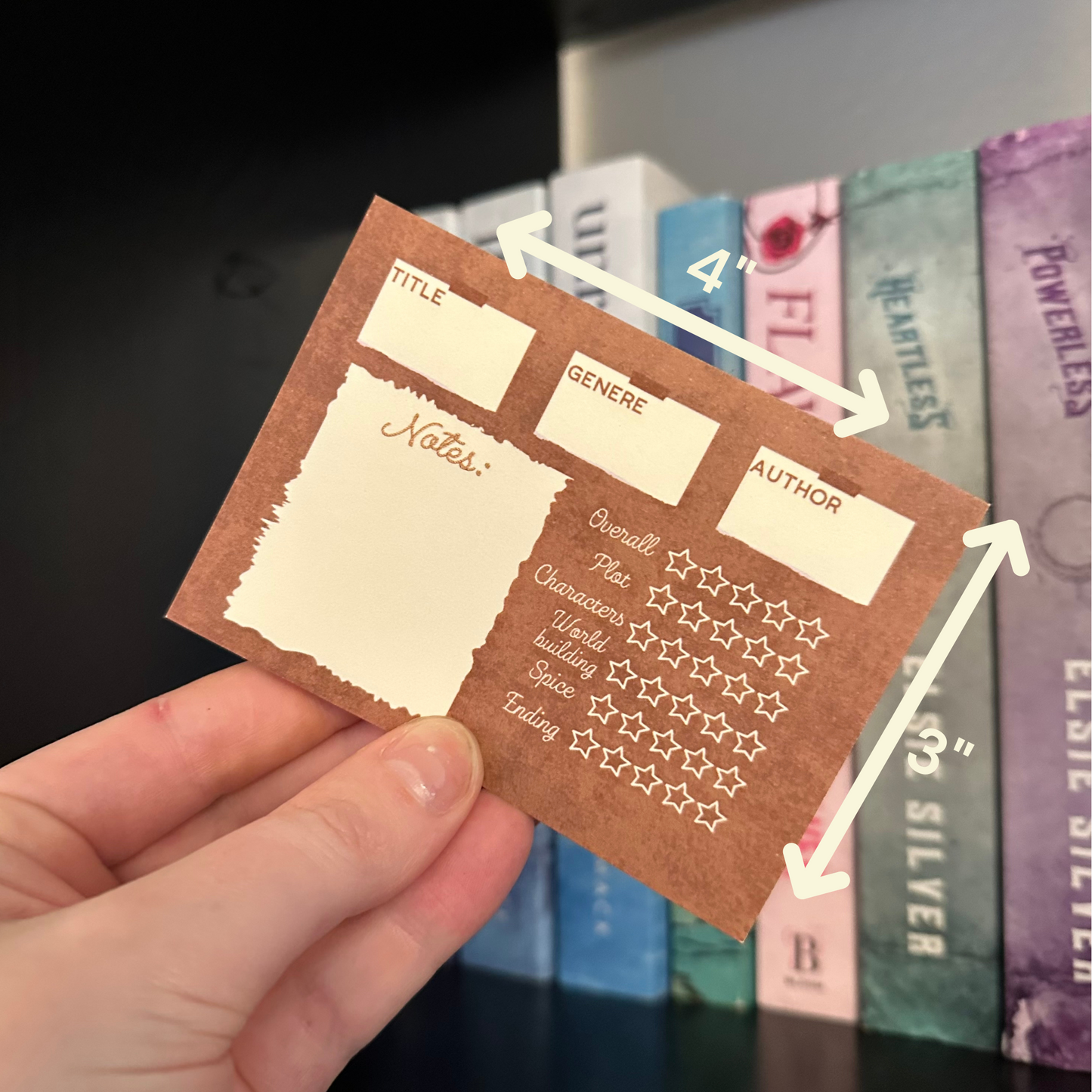 The Rustic Book Review Post-it Notepad 3x4”