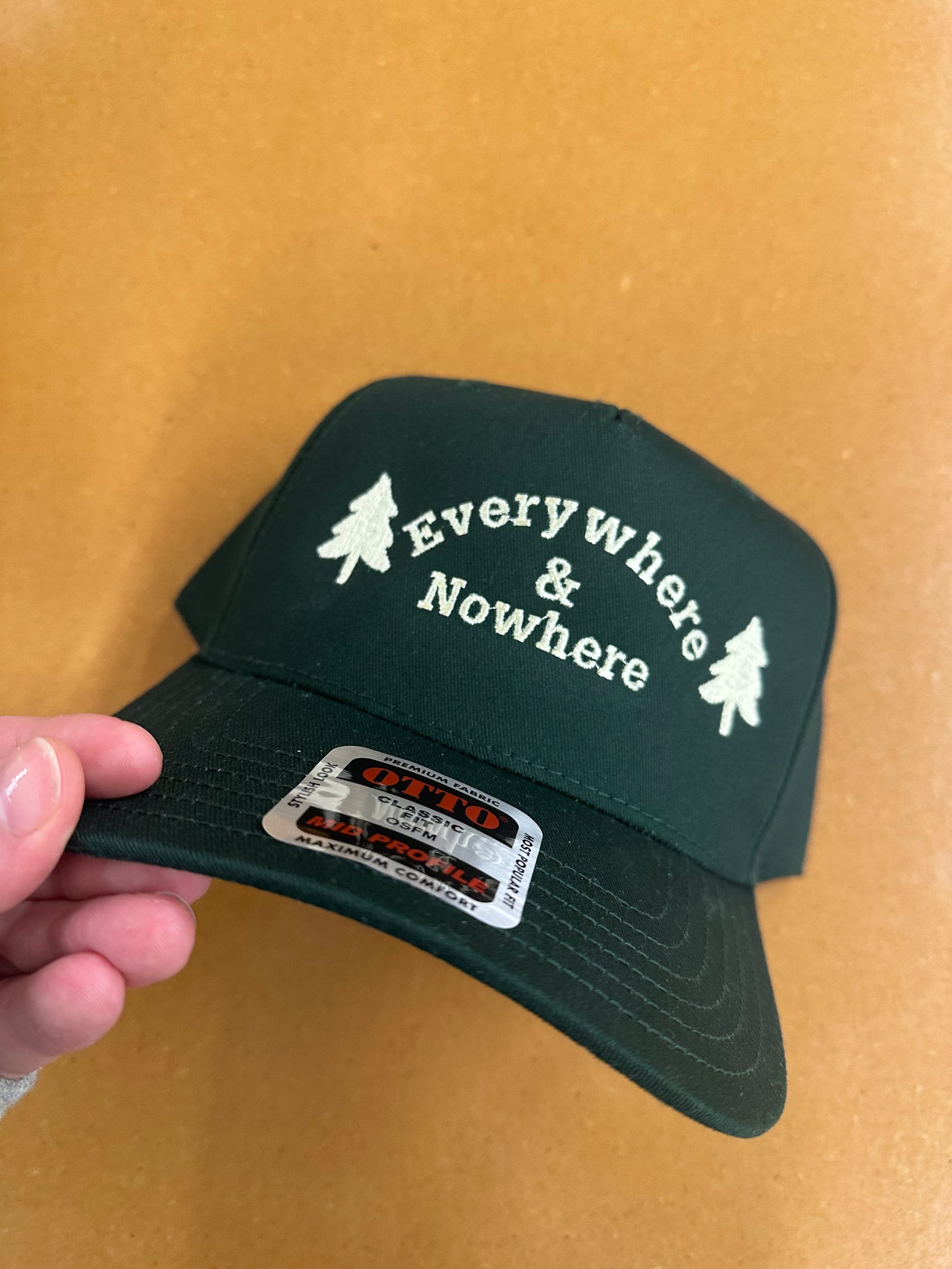 Everywhere & Nowhere Otto Dark Green Hat – Outdoor Adventure Mid-Profile Cap
