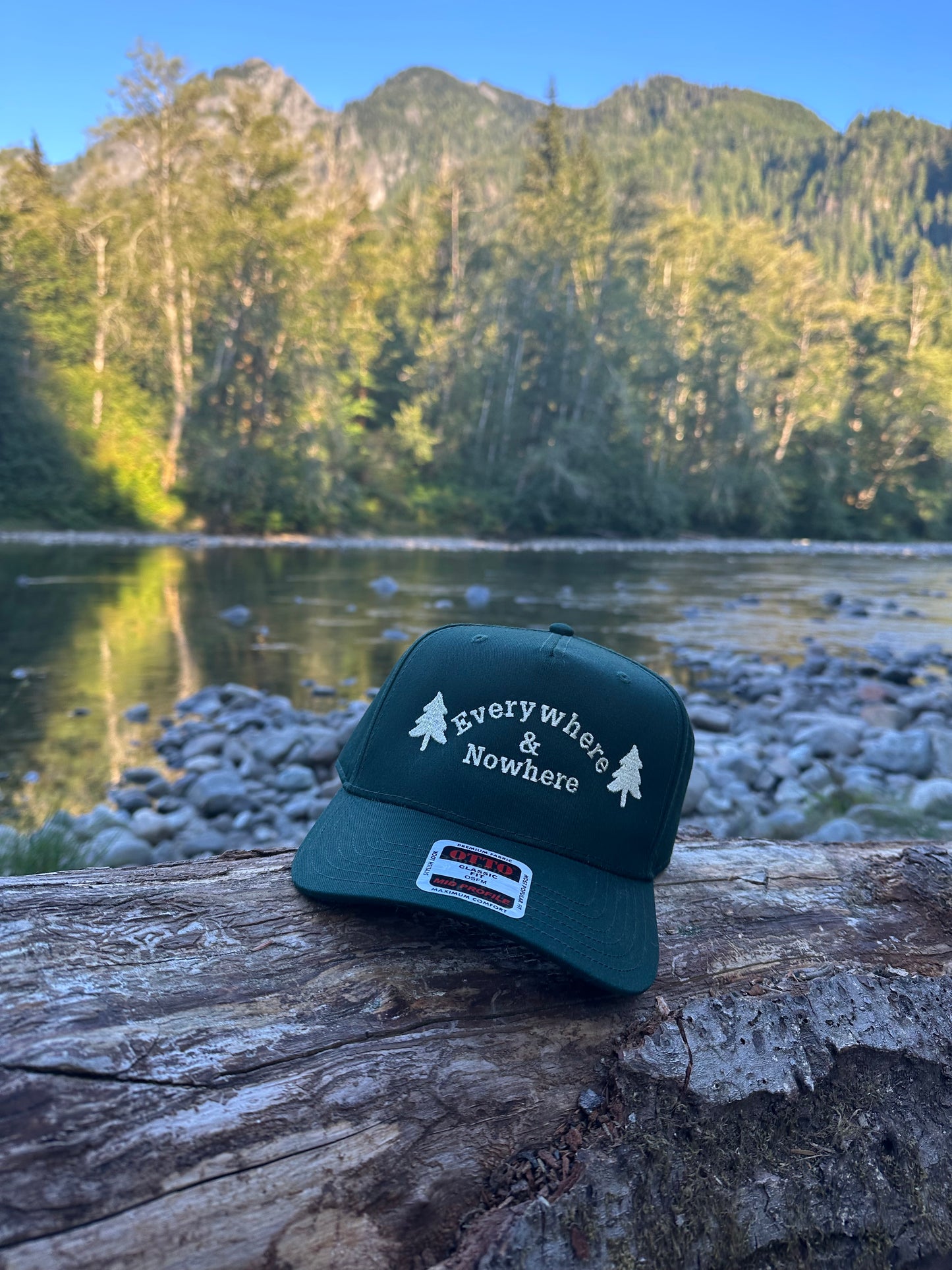 Everywhere & Nowhere Otto Dark Green Hat – Outdoor Adventure Mid-Profile Cap