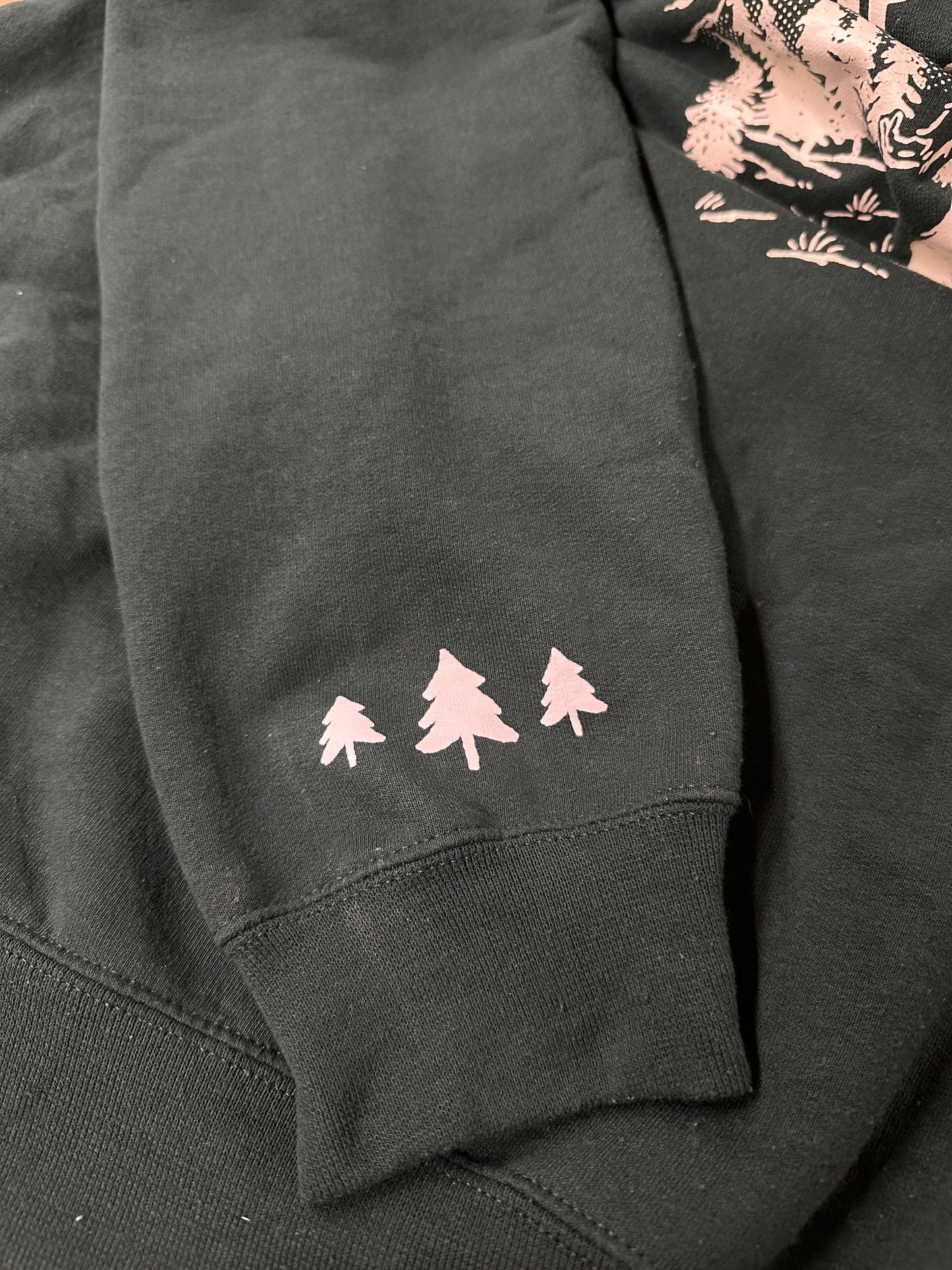 Camp BASH Bigfoot Evergreen Crewneck Sweatshirt – PNW Sasquatch Camping Graphic