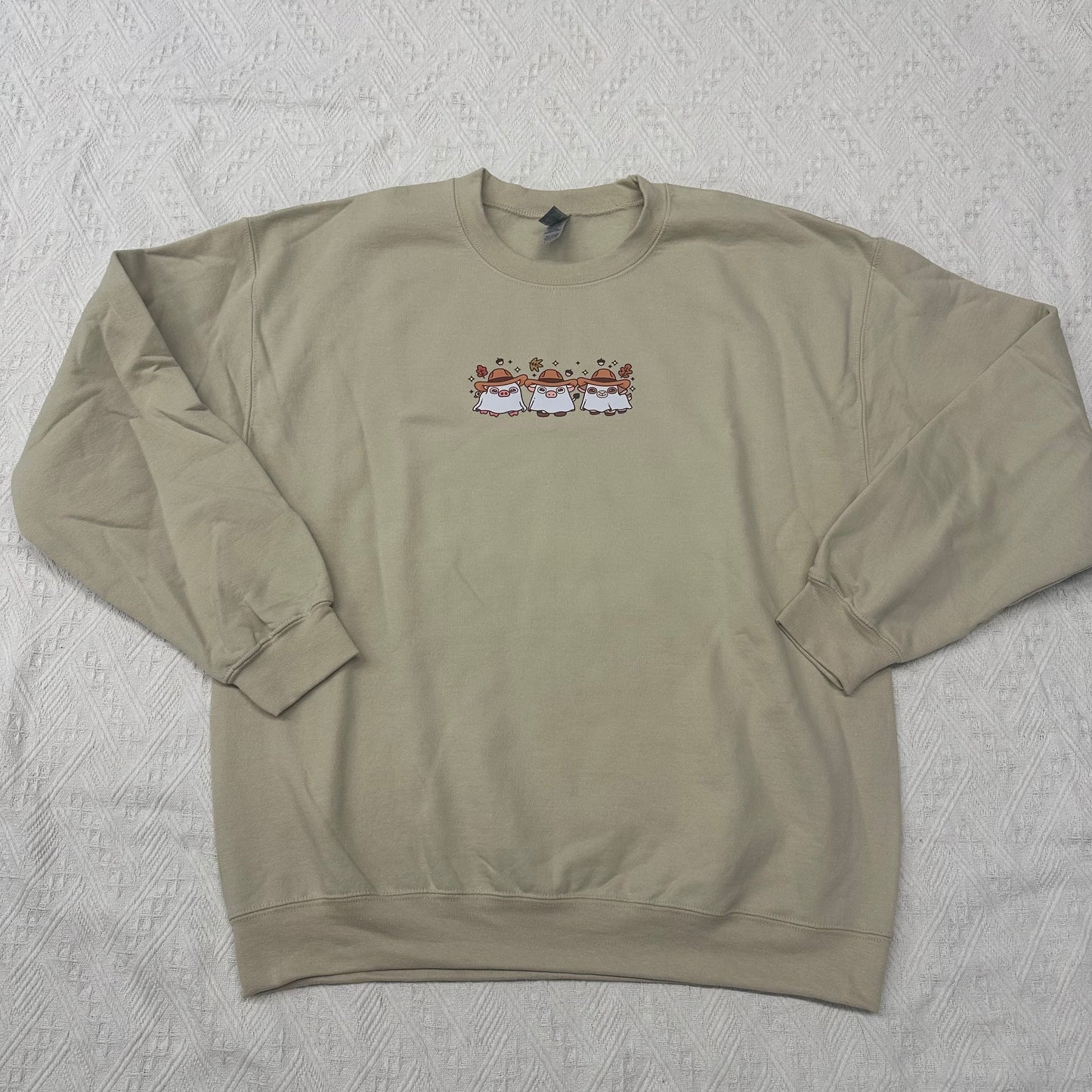 Cowboy farm animal Ghost Crewneck – Fall Western Gildan Unisex Sweatshirt