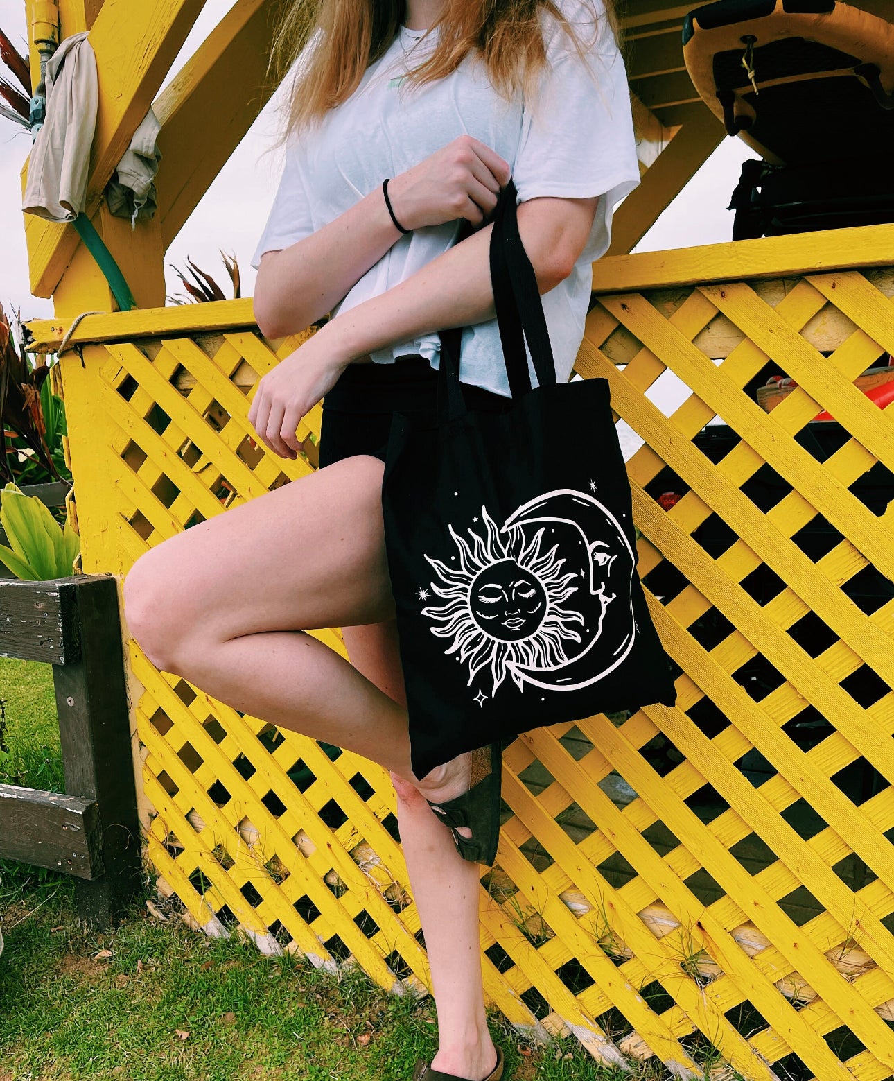 Sun moon Tote bag