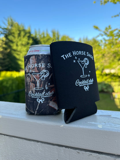 The Horse Shoe Cocktail Club Can Cooler | Western Beer Koozie