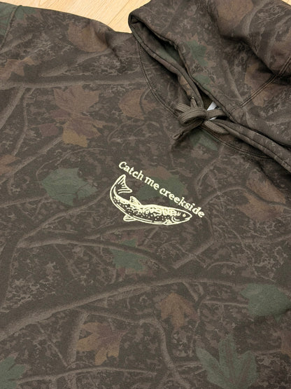 Catch me creekside camo embroidery hoodie